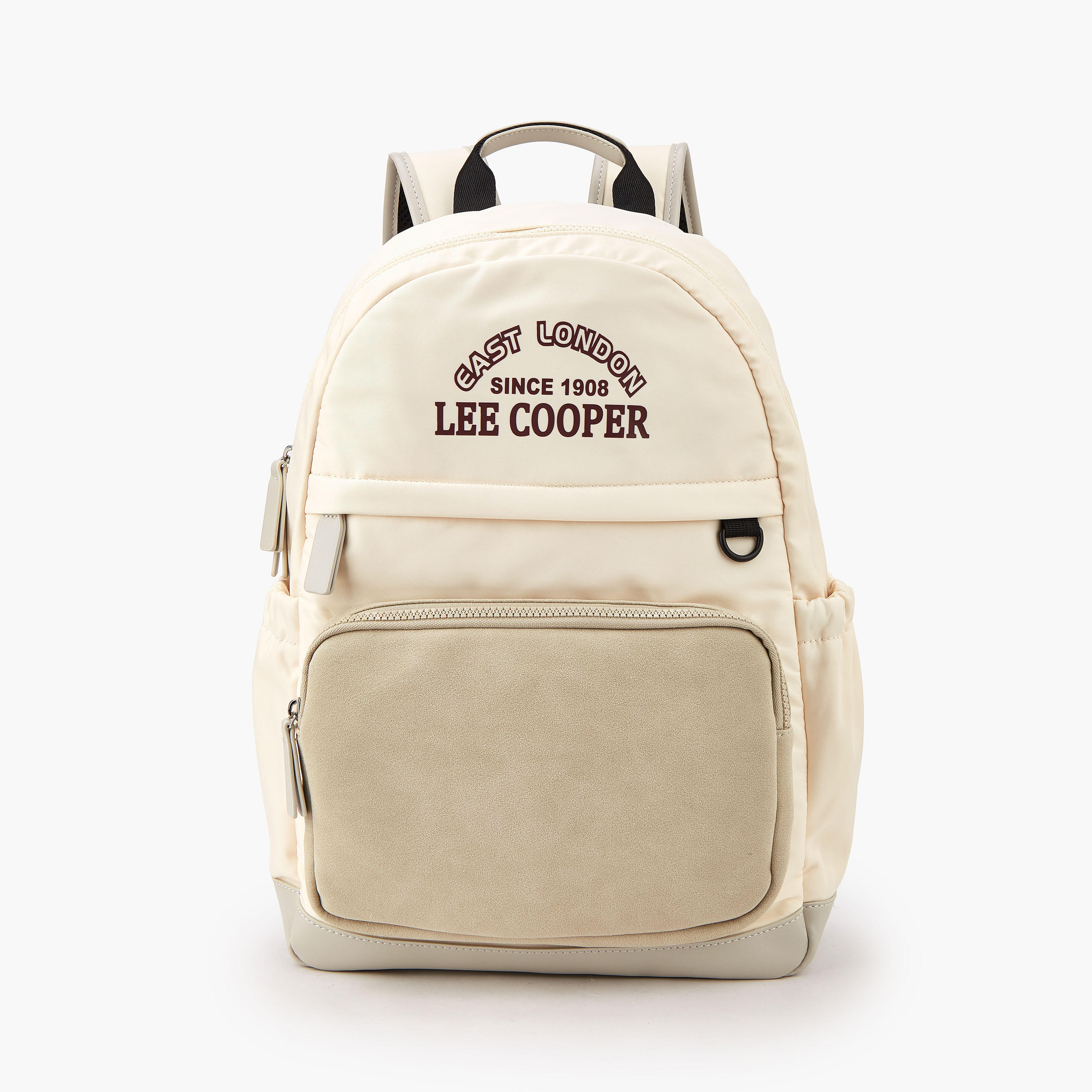 Lee Cooper Logo Print Backpack with Adjustable Straps-women-bagsandwallets-backpacks-image-1