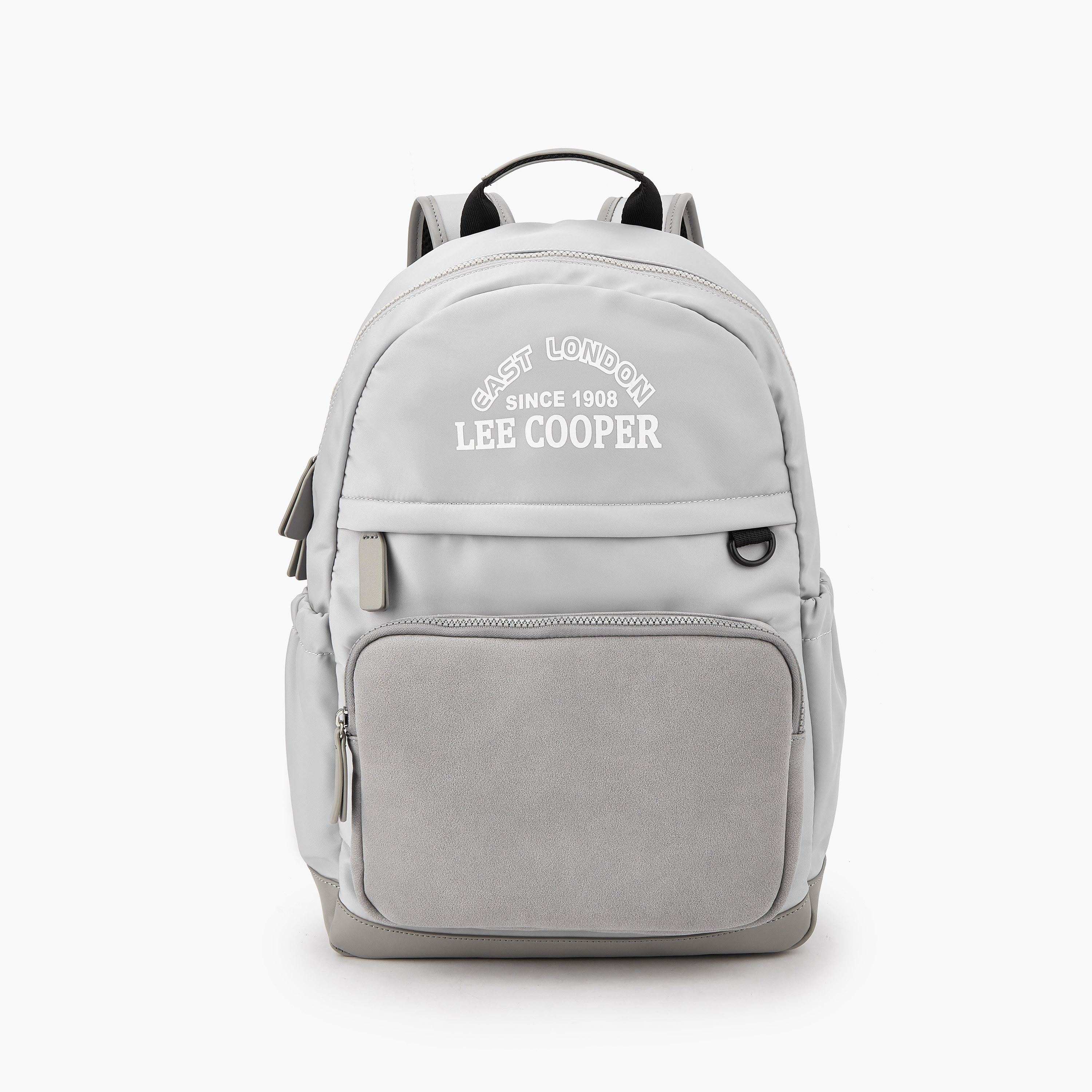 Lee Cooper Logo Print Backpack with Adjustable Straps-women-bagsandwallets-backpacks-image-1