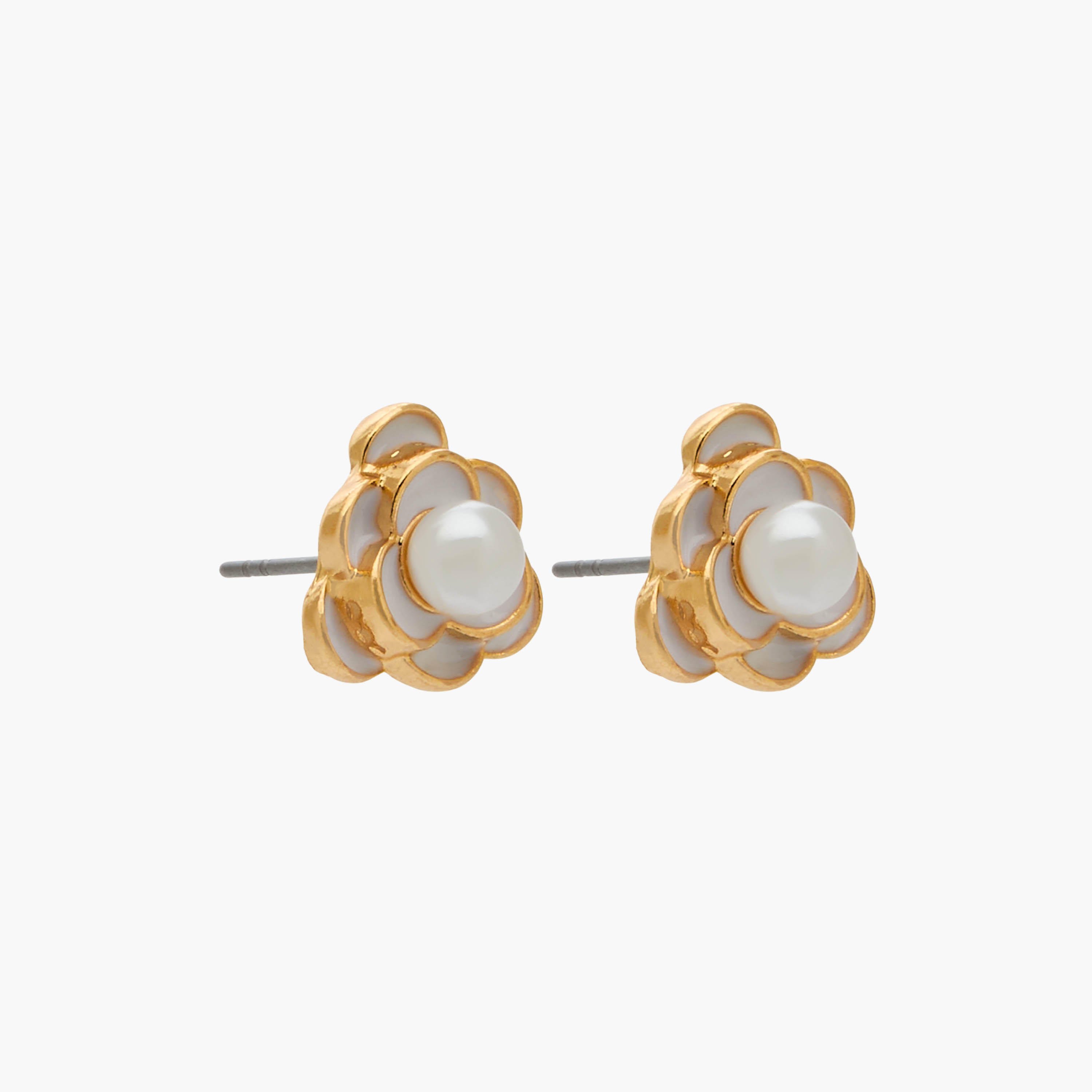 Set of 3 - Gold Tone Stud Earrings with Pushback Closure-women-watchesandjewellery-jewellery-earrings-image-4