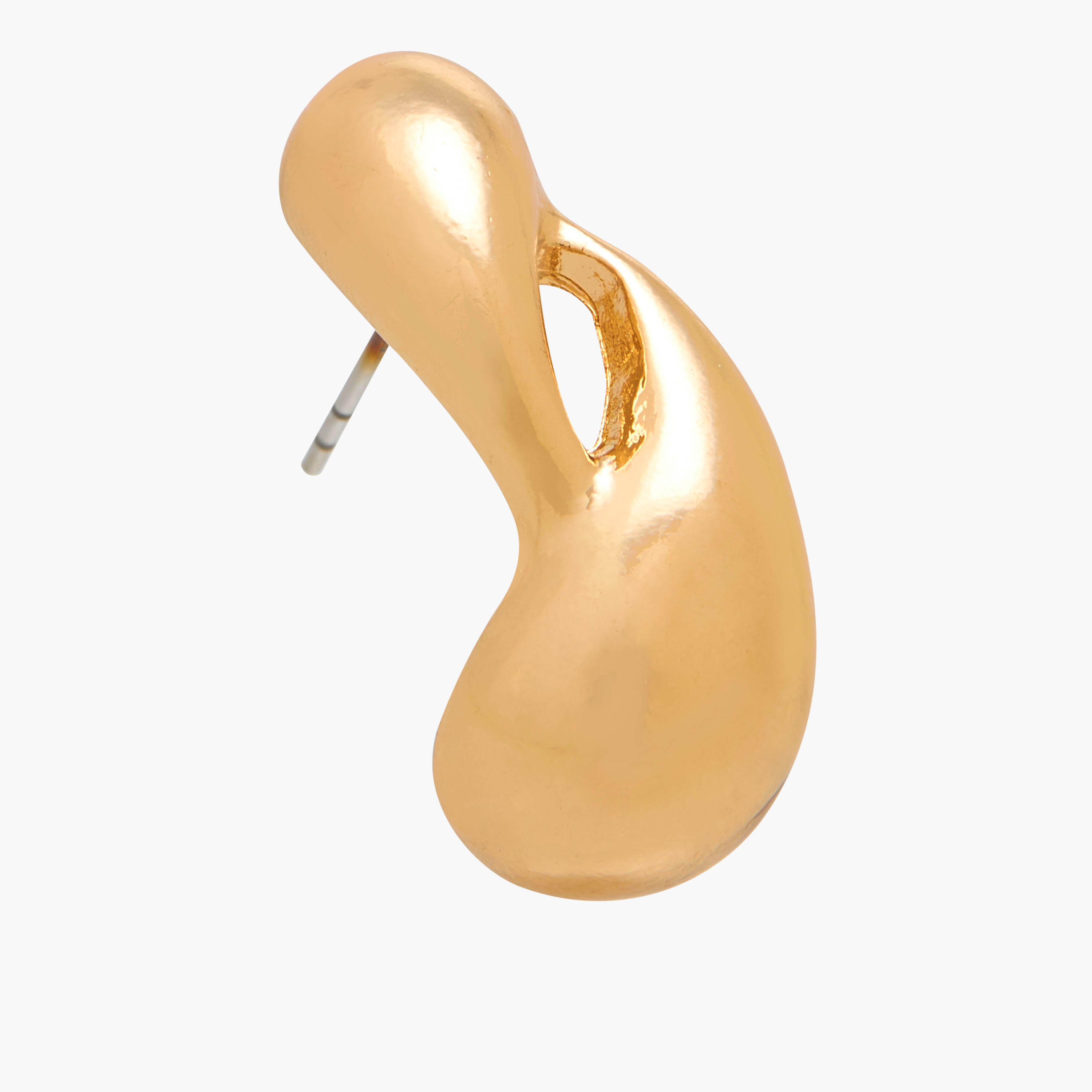 Gold Tone Stud Earrings with Pusback Closure-women-watchesandjewellery-jewellery-earrings-image-3