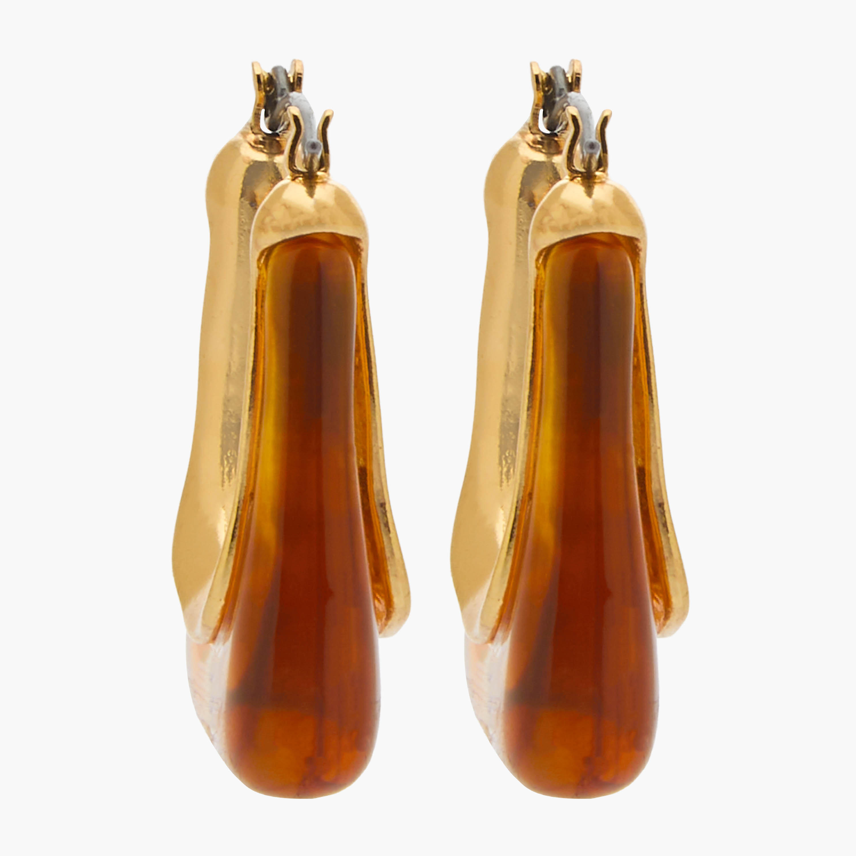حلق دائري بلون ذهبي بإغلاق مفصلي-women-watchesandjewellery-jewellery-earrings-image-1
