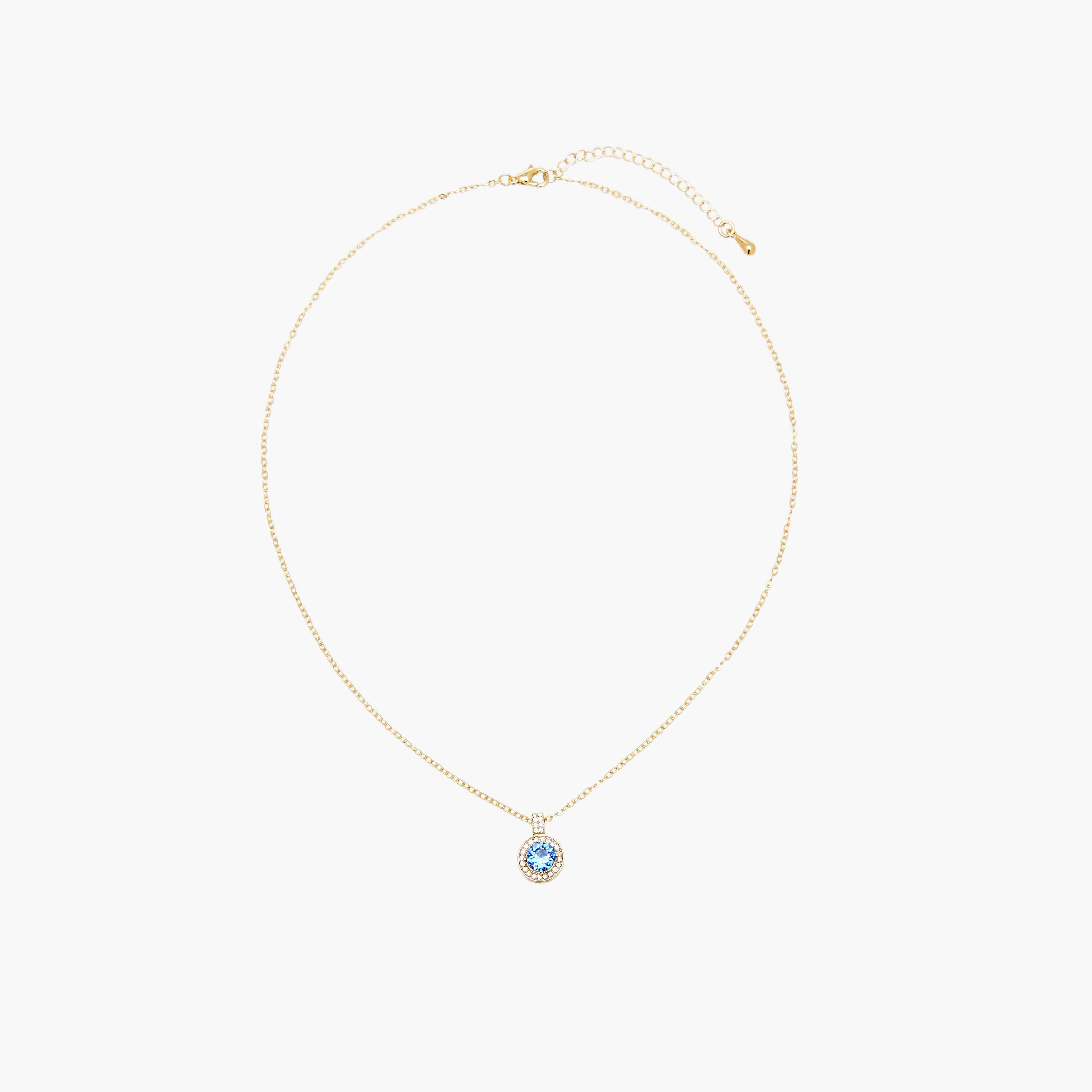 Gold Tone Necklace with Swarovski Stone Embellished Pendant-women-watchesandjewellery-jewellery-necklacesandpendants-image-1