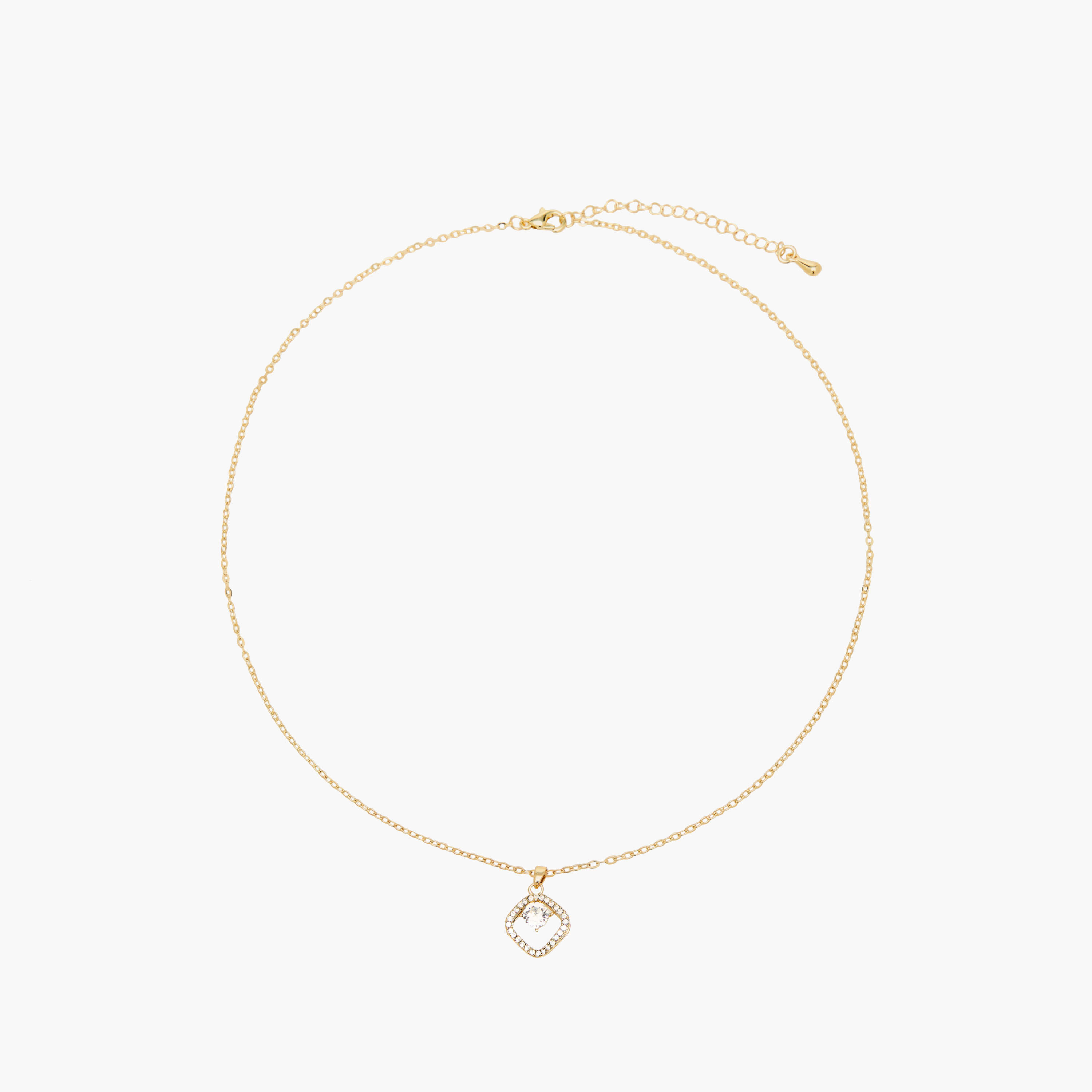 Gold Tone Necklace with Swarovski Stone Embellished Pendant-women-watchesandjewellery-jewellery-necklacesandpendants-image-1