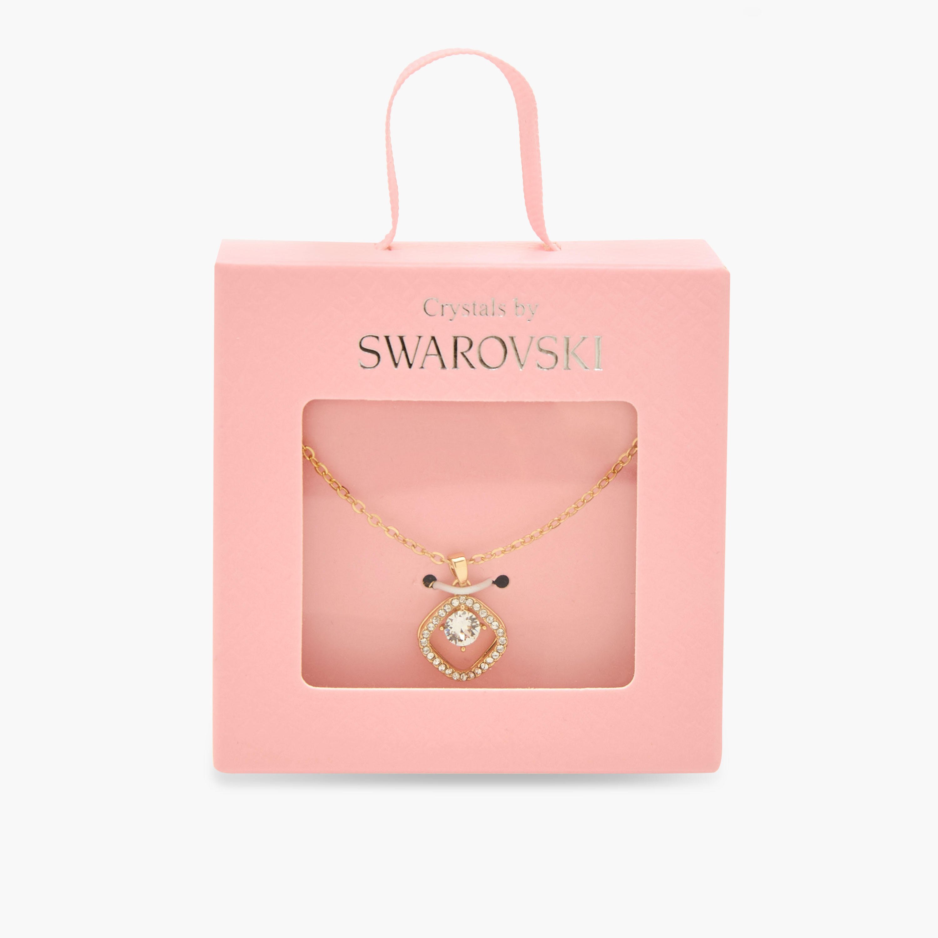 Gold Tone Necklace with Swarovski Stone Embellished Pendant-women-watchesandjewellery-jewellery-necklacesandpendants-image-5