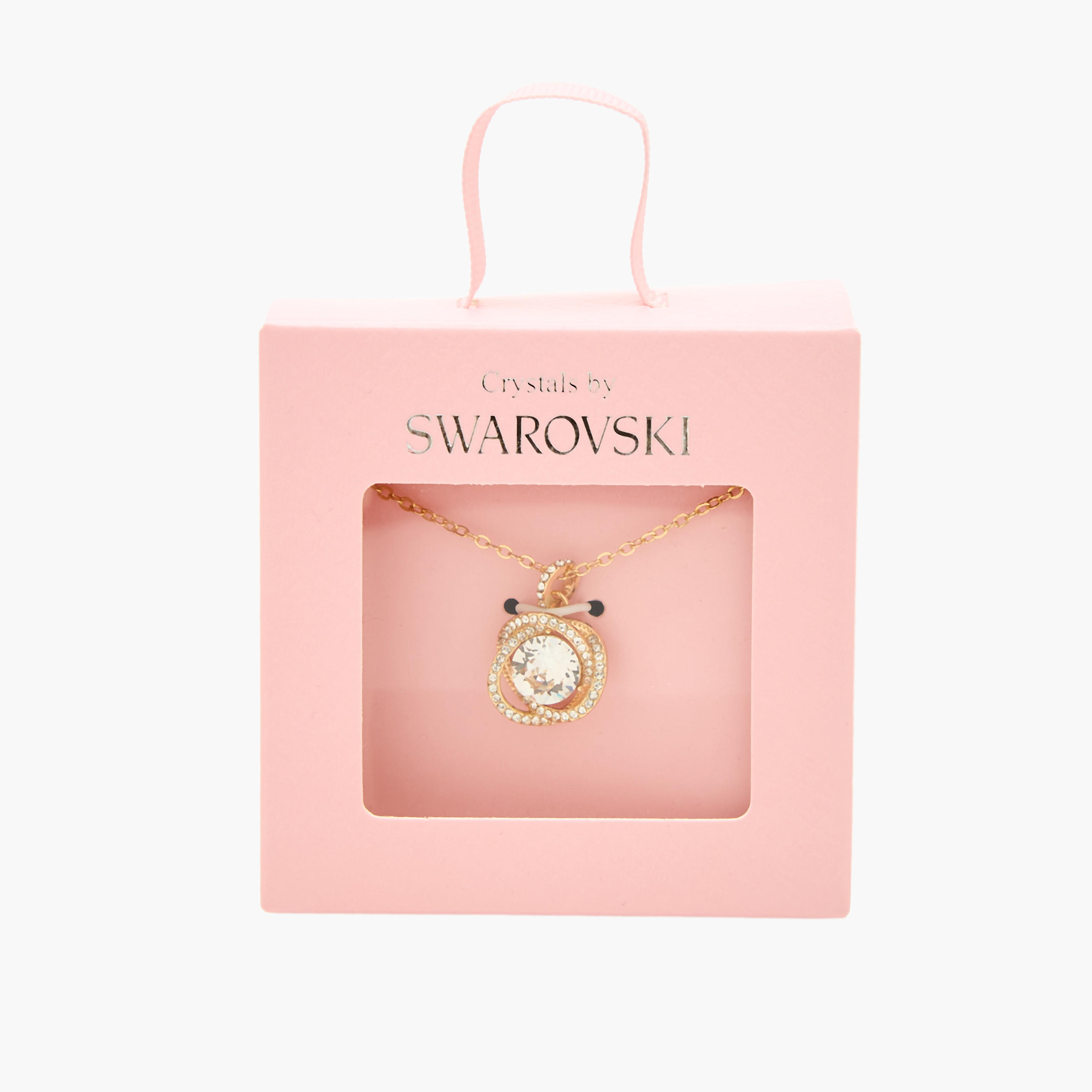 Gold Tone Necklace with Swarovski Stone Embellished Pendant-women-watchesandjewellery-jewellery-necklacesandpendants-image-5