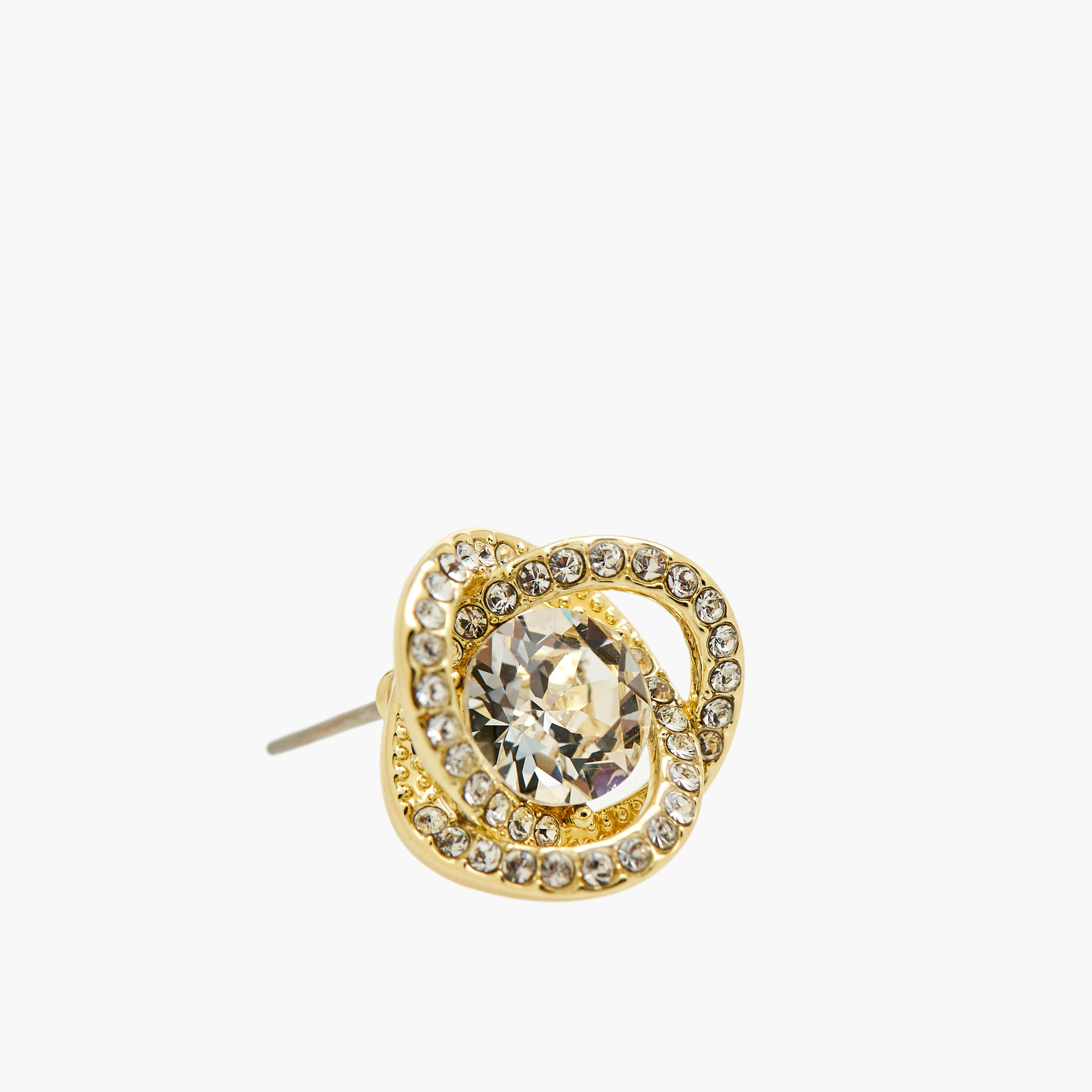 حلق مزين بأحجار بلون ذهبي ومكبس إغلاق خلفي من سواروفسكي-women-watchesandjewellery-jewellery-necklacesandpendants-image-3