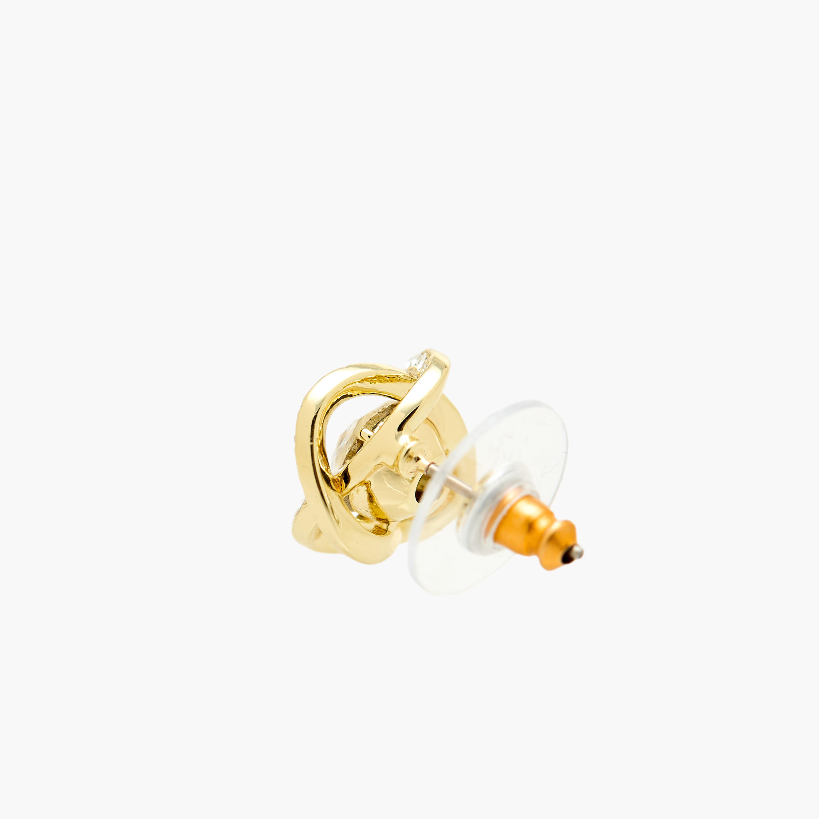 حلق مزين بأحجار بلون ذهبي ومكبس إغلاق خلفي من سواروفسكي-women-watchesandjewellery-jewellery-necklacesandpendants-image-4