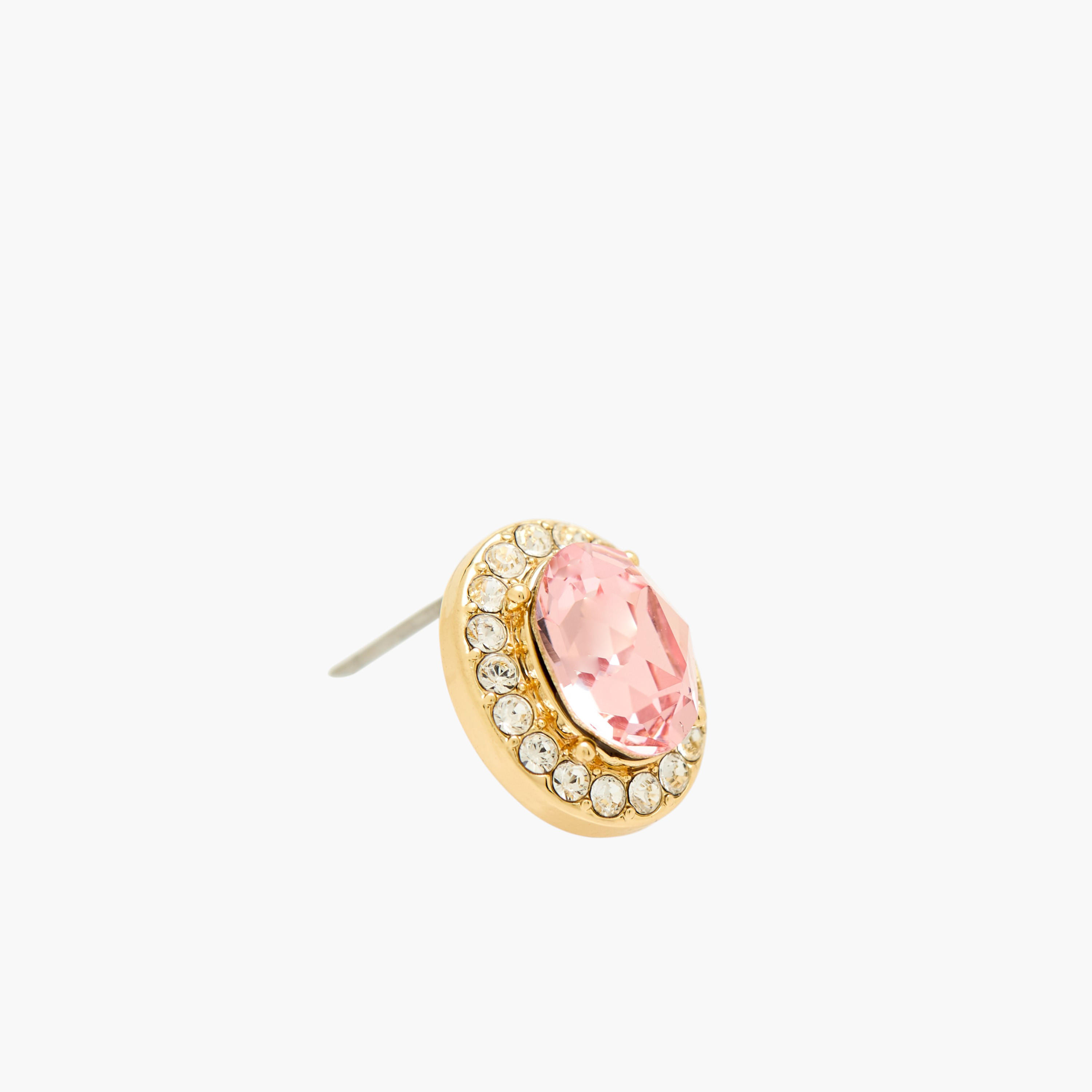 Gold Tone Swarovski Stone Embellished Stud Earrings with Pushback Closure-women-watchesandjewellery-jewellery-earrings-image-3