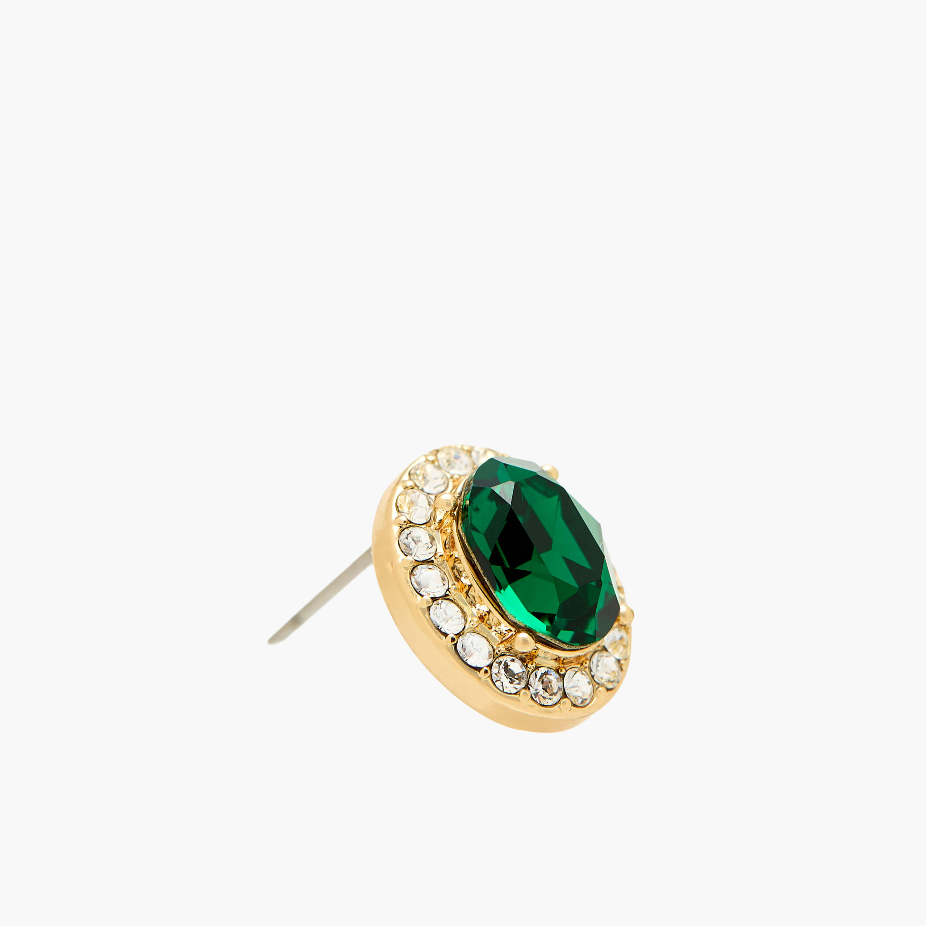 Gold Tone Swarovski Stone Embellished Stud Earrings with Pushback Closure-women-watchesandjewellery-jewellery-earrings-image-3