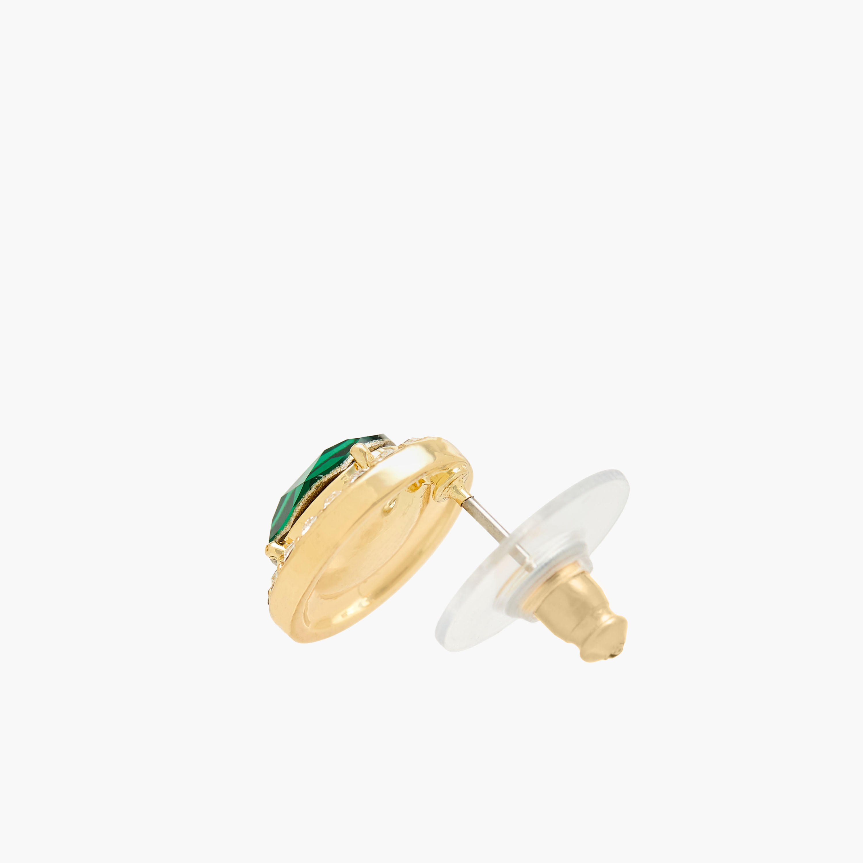 Gold Tone Swarovski Stone Embellished Stud Earrings with Pushback Closure-women-watchesandjewellery-jewellery-earrings-image-4