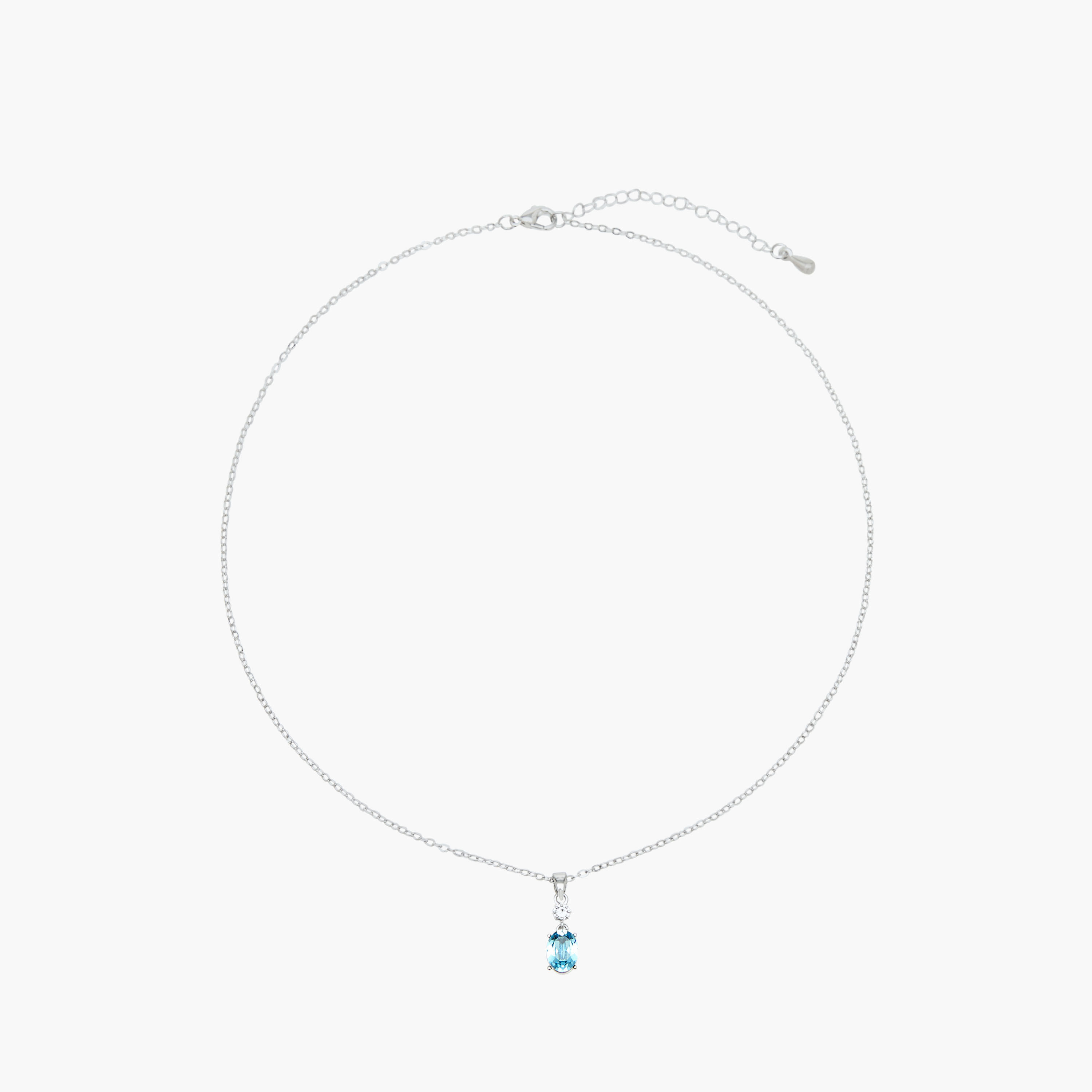 Silver Tone Necklace with Swarovski Pendant-women-watchesandjewellery-jewellery-necklacesandpendants-image-1