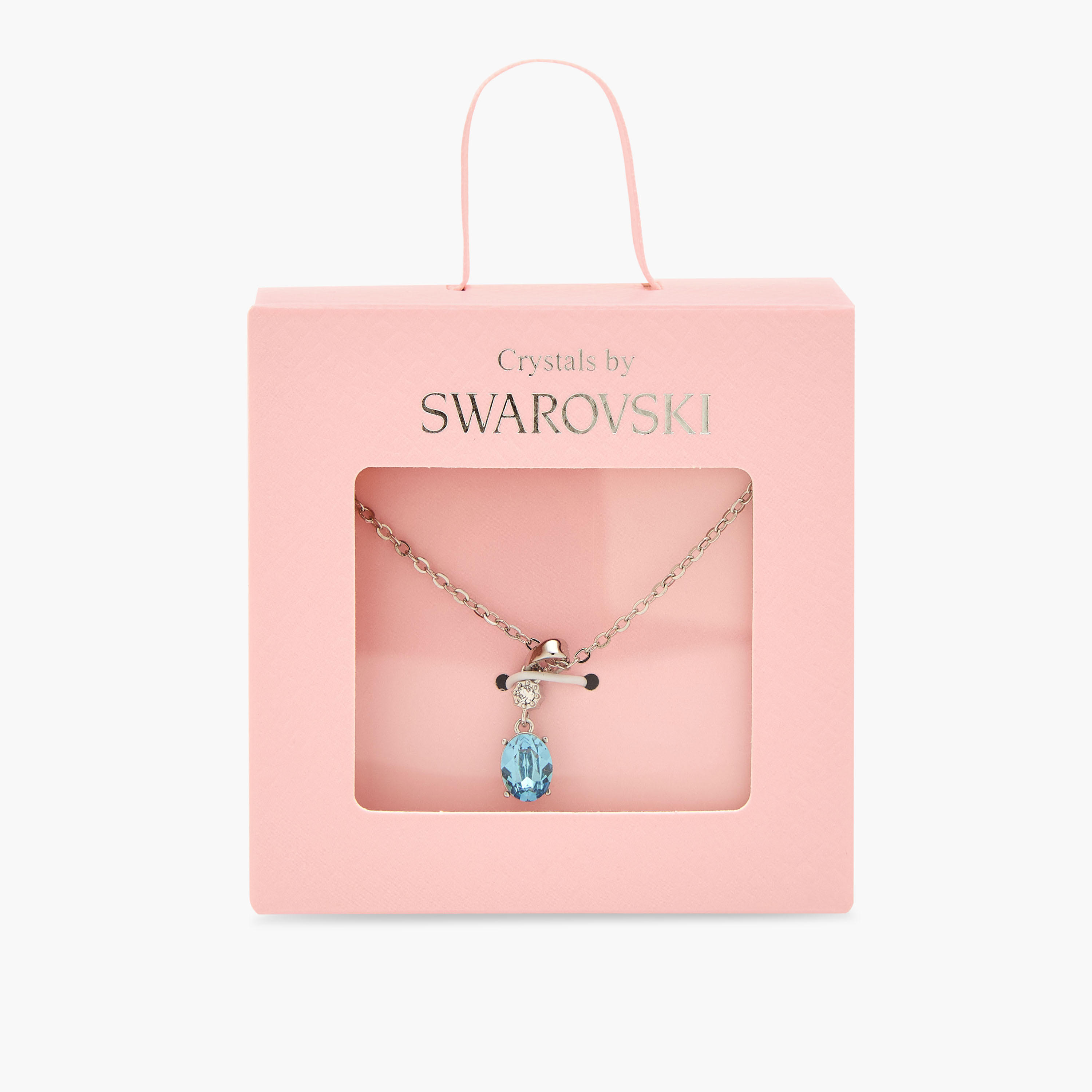 Silver Tone Necklace with Swarovski Pendant-women-watchesandjewellery-jewellery-necklacesandpendants-image-5