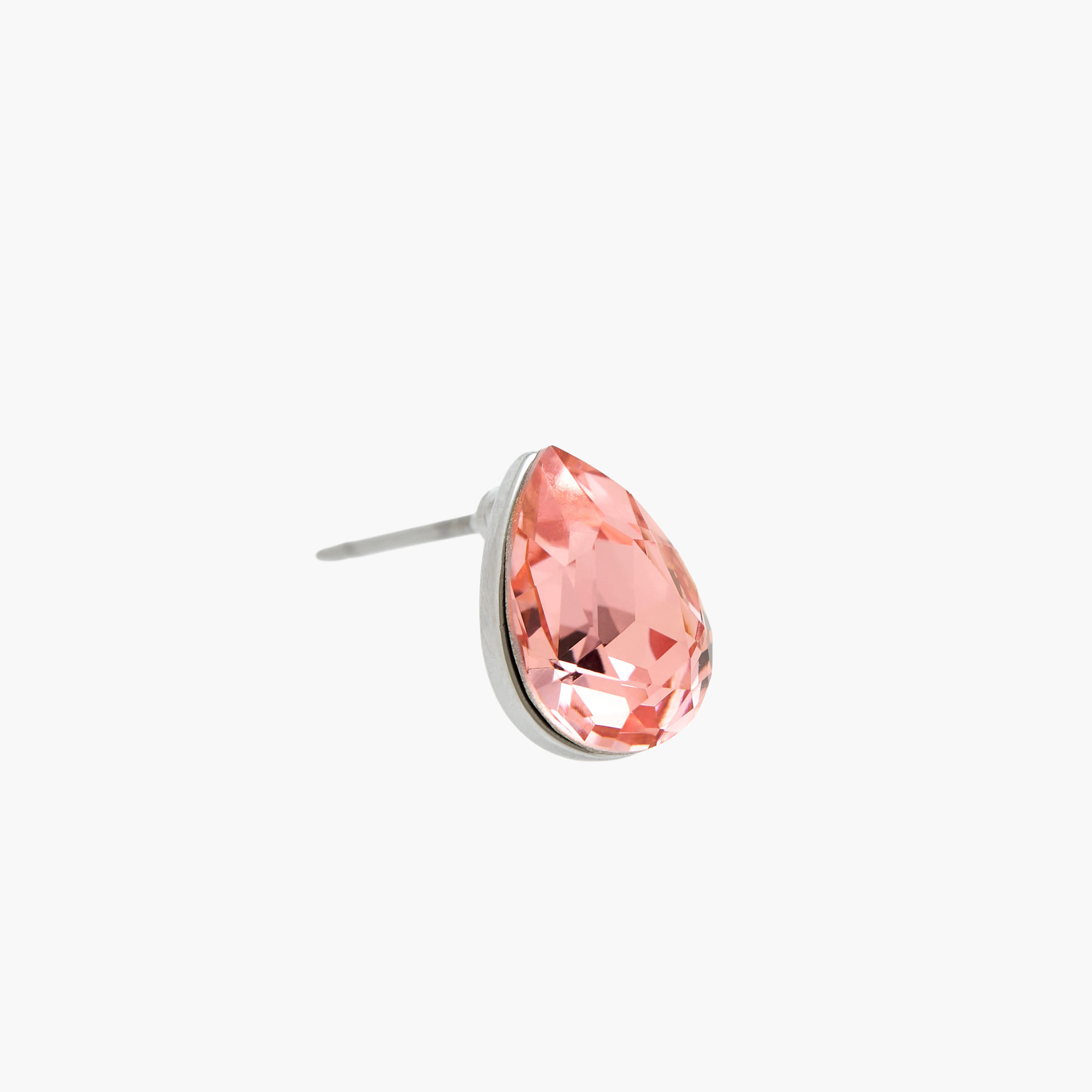 Silver Tone Swarovski Stone Embellished Stud Earrings with Pushback Closure-women-watchesandjewellery-jewellery-earrings-image-3