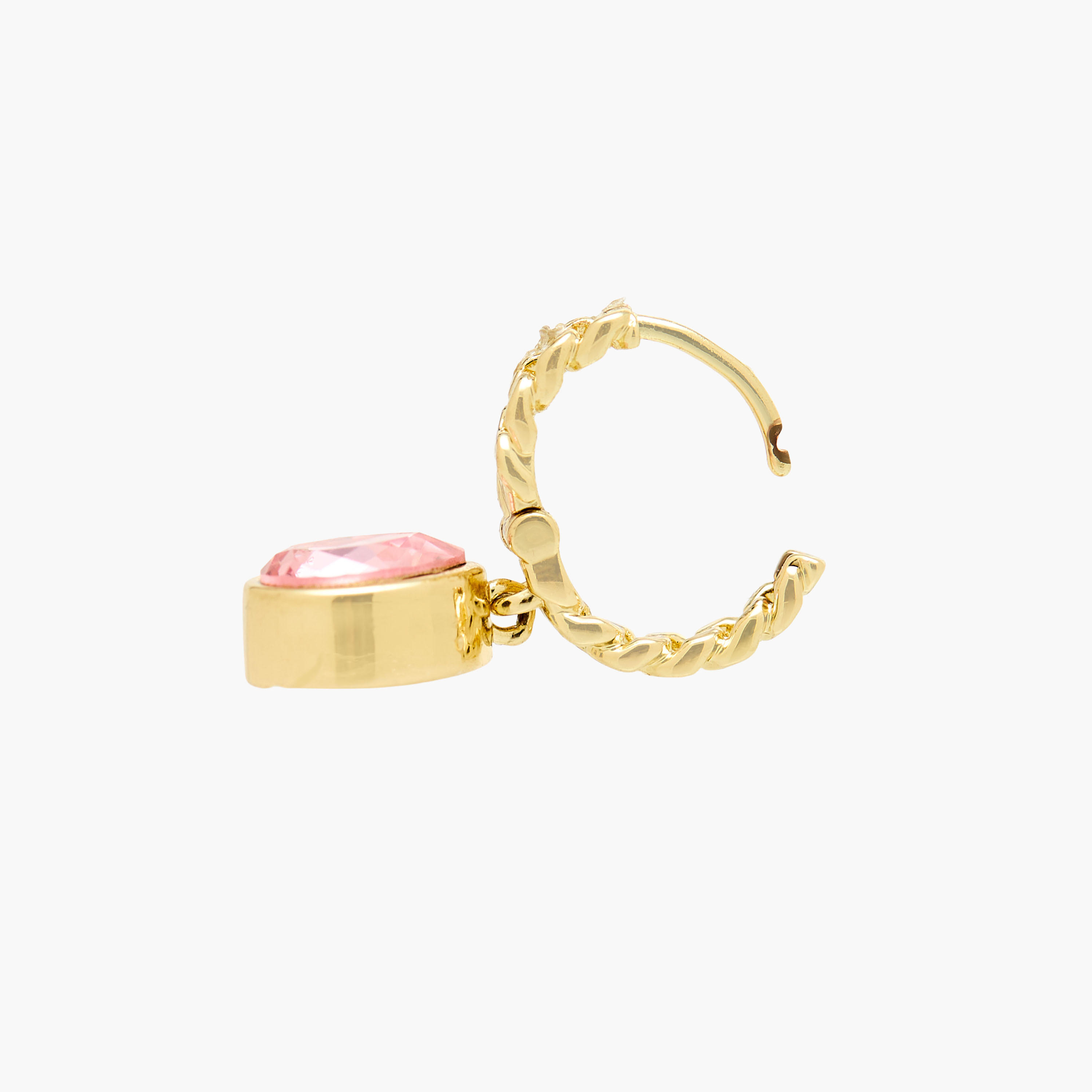 Gold Tone Swarovski Stone Embellished Hoop Earrings with Hinge Closure-women-watchesandjewellery-jewellery-earrings-image-4