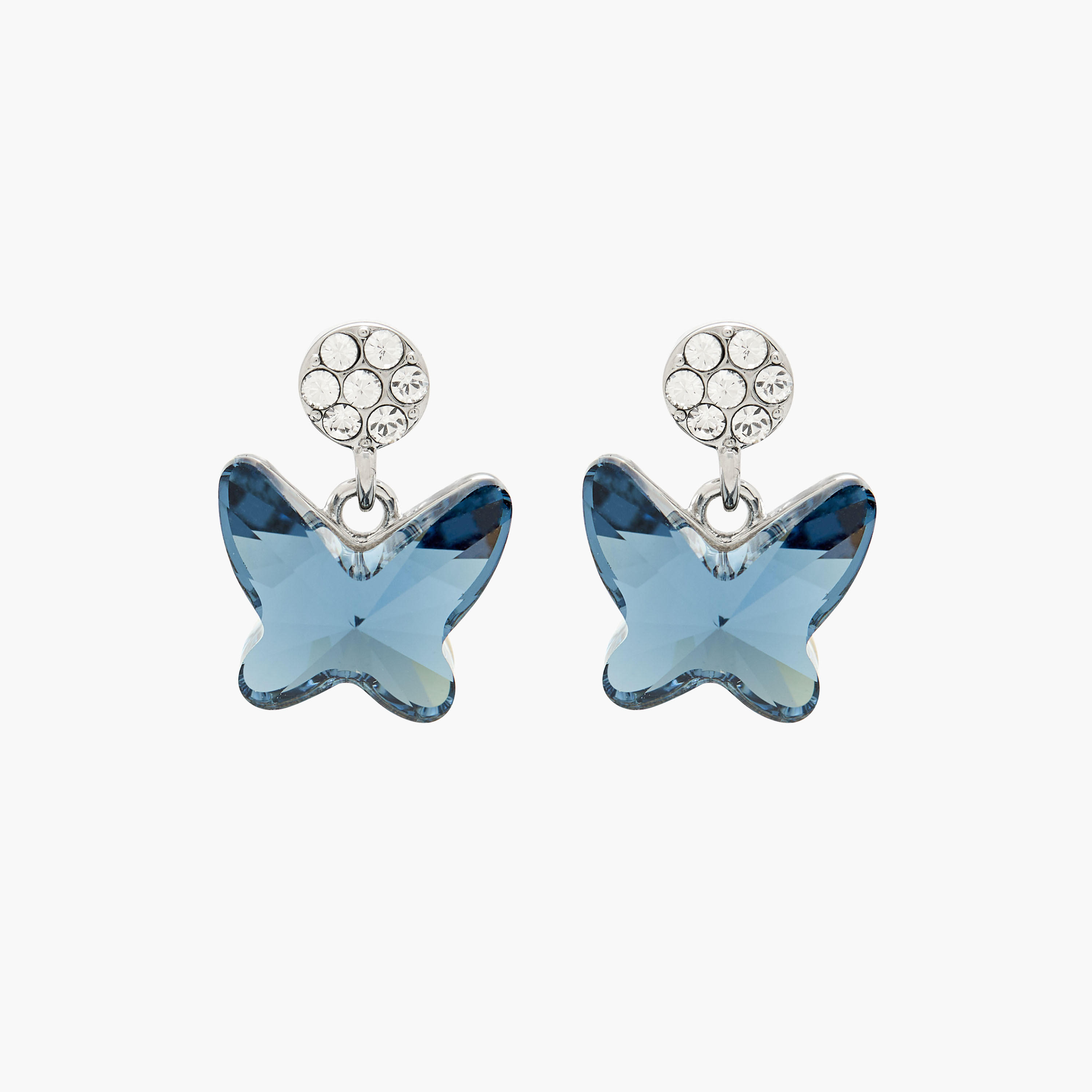حلق فراشة بلون ذهبي وزينة حجر سواروفسكي ومكبس إغلاق-women-watchesandjewellery-jewellery-earrings-image-1