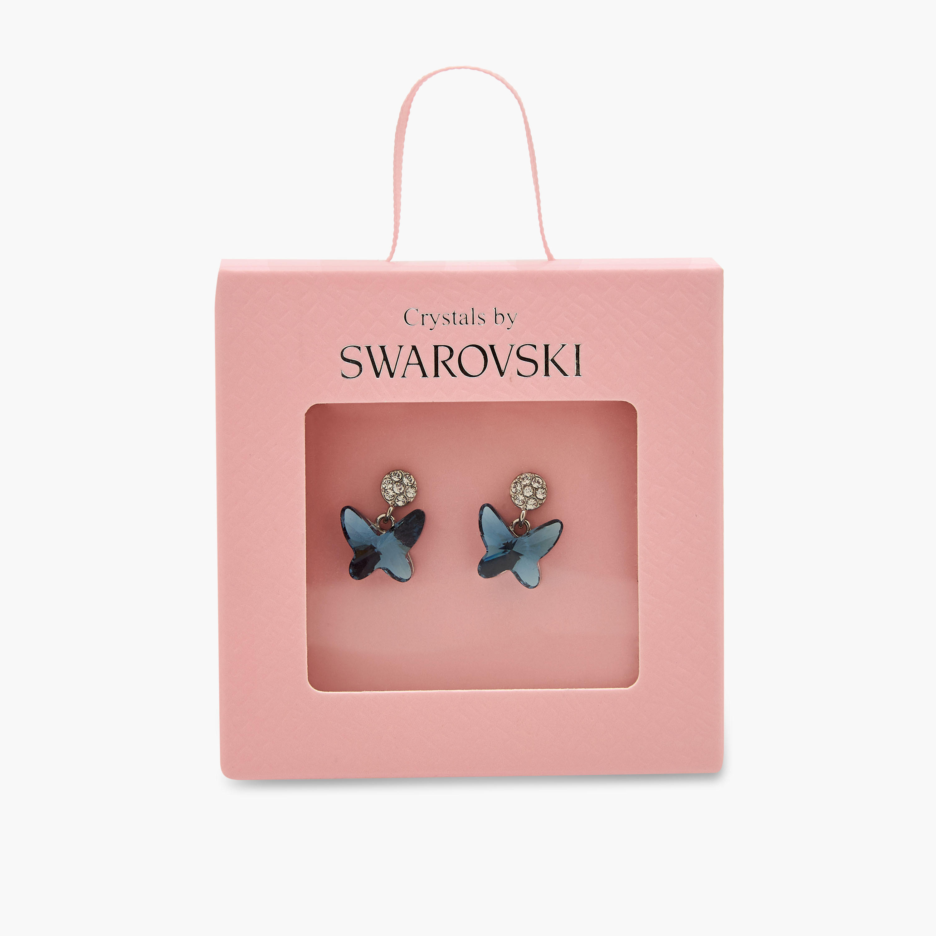 حلق فراشة بلون ذهبي وزينة حجر سواروفسكي ومكبس إغلاق-women-watchesandjewellery-jewellery-earrings-image-5