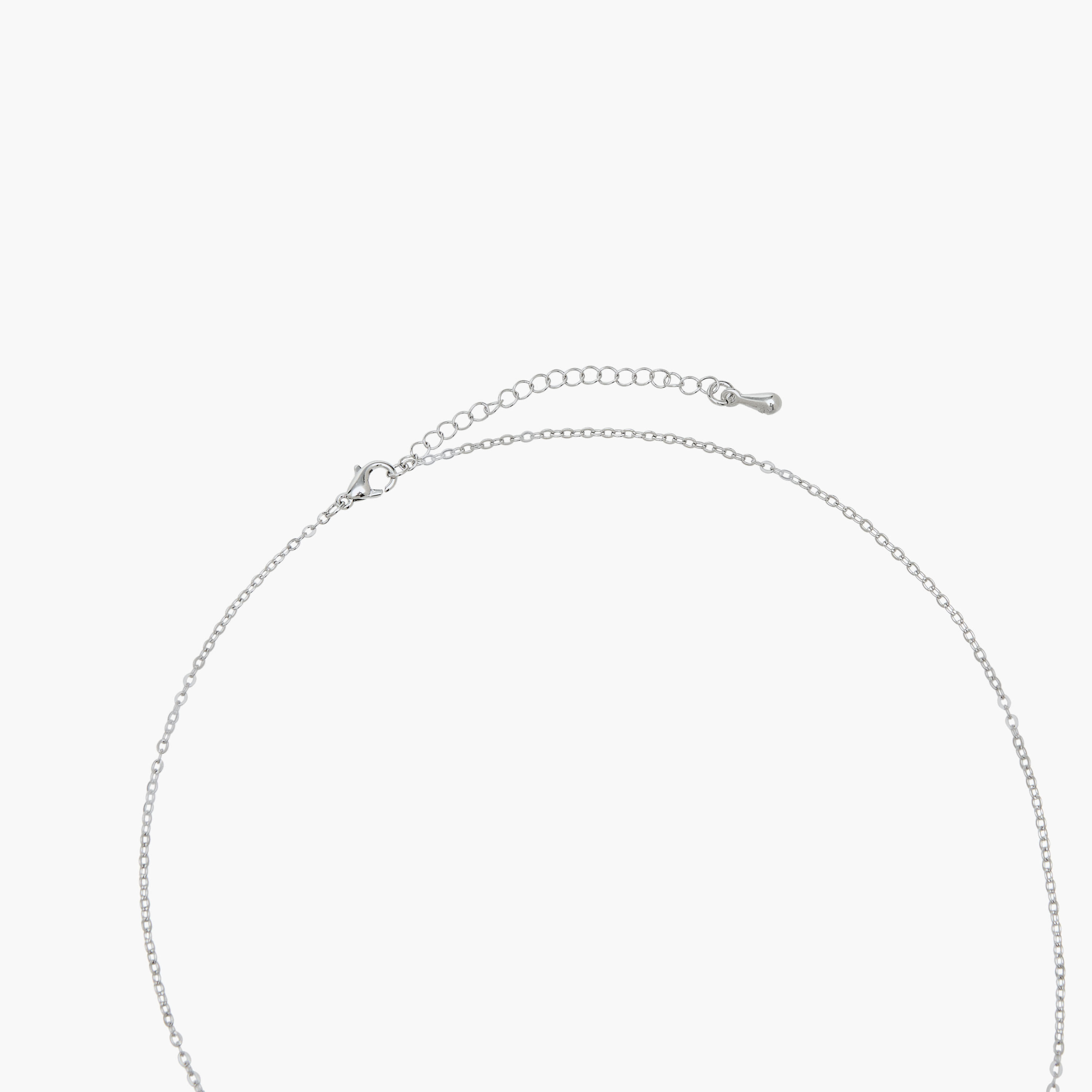 Silver Tone Necklace with Swarovski Stone Embellished Pendant-women-watchesandjewellery-jewellery-necklacesandpendants-image-3