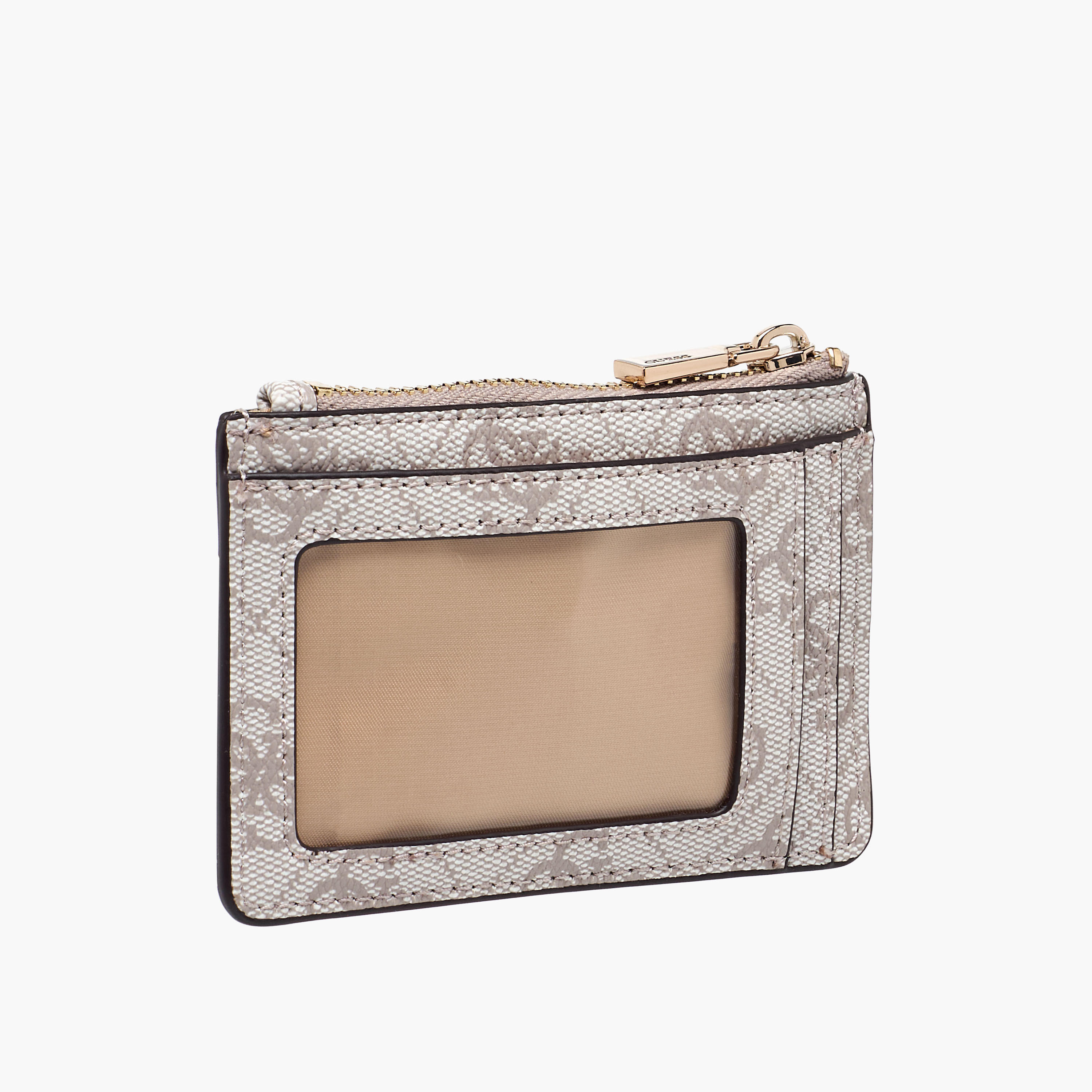 Guess Laurel II Monogram Print Card Holder with Zip Closure-women-bagsandwallets-wallets-image-2