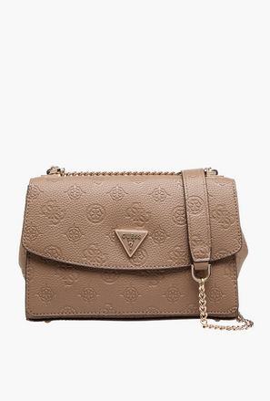 Guess Cresidia II Monogram Embossed Crossbody Bag with Chain Strap-women-image-1