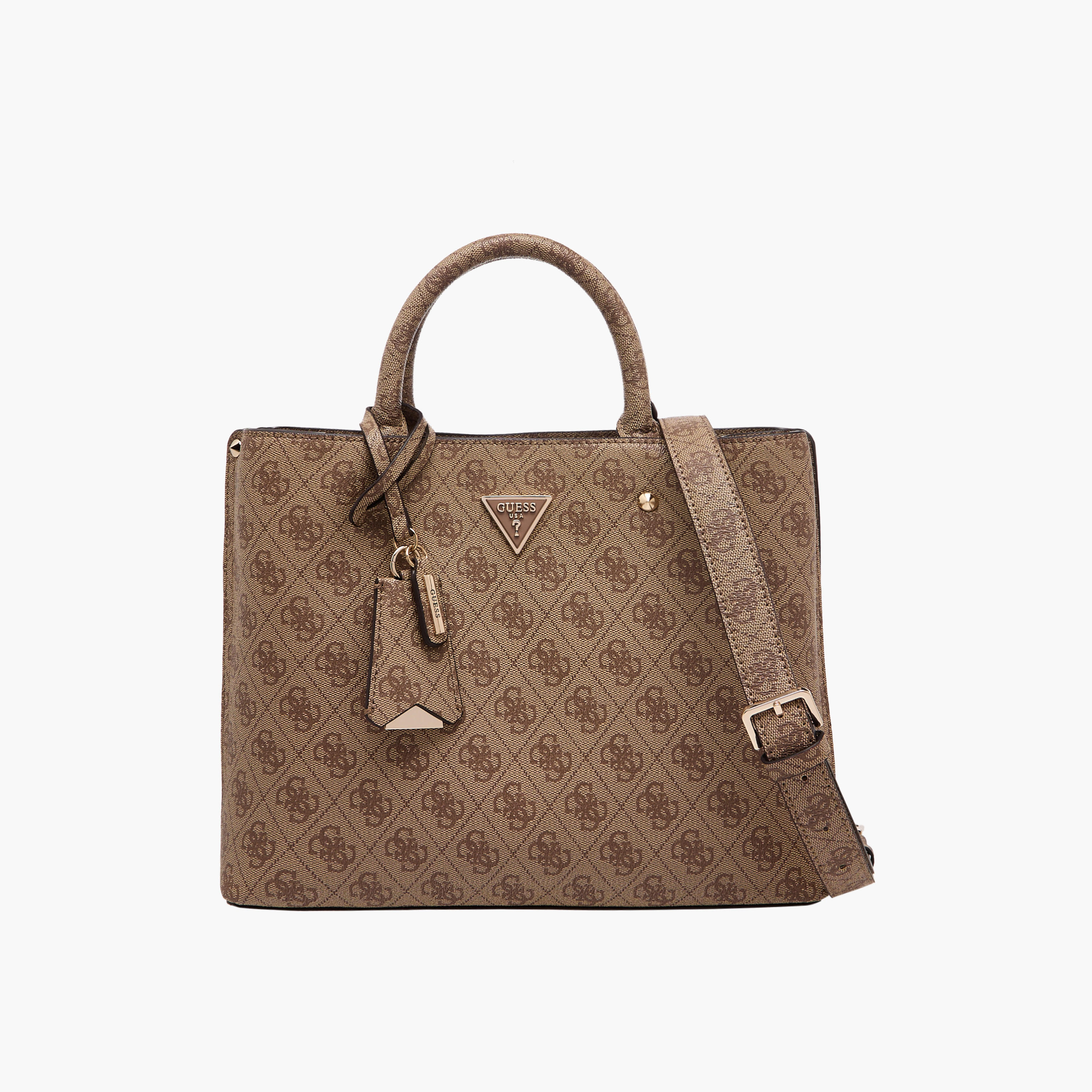 Guess Meridian II Monogram Texture Tote Bag with Detachable Strap-women-bagsandwallets-handbags-image-1