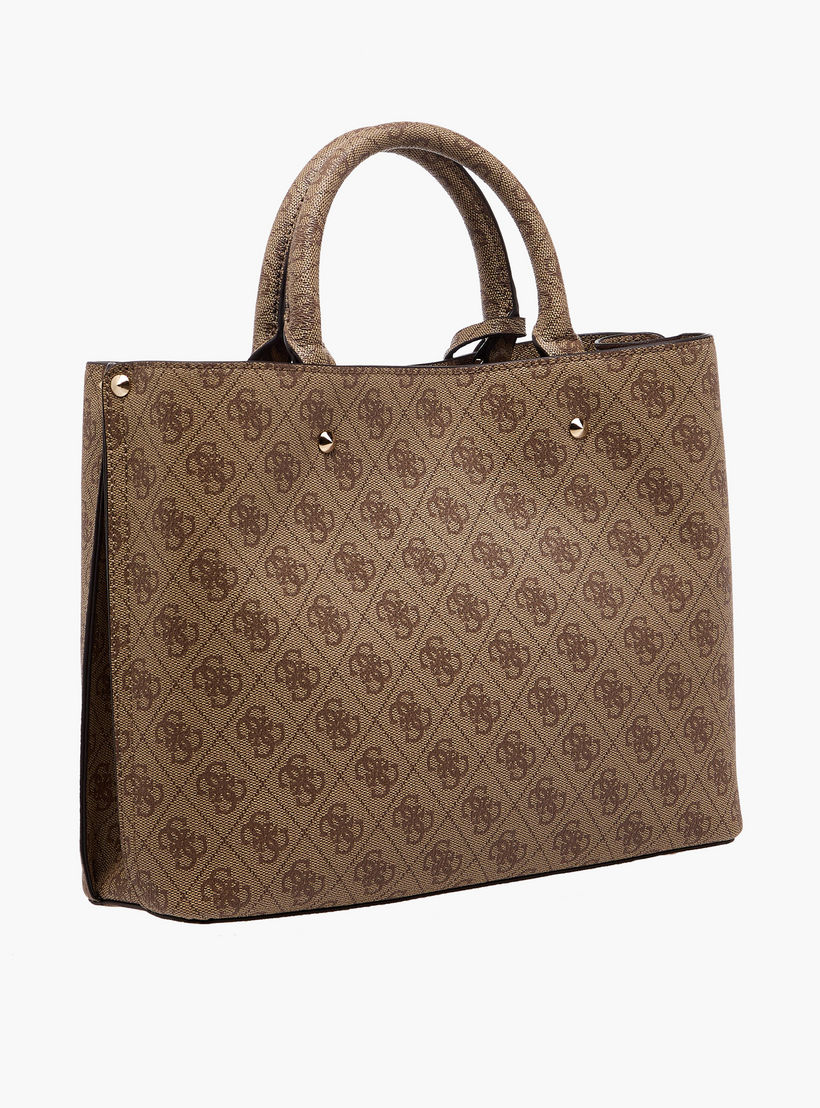 Guess Meridian II Monogram Texture Tote Bag with Detachable Strap-women-bagsandwallets-handbags-image-4