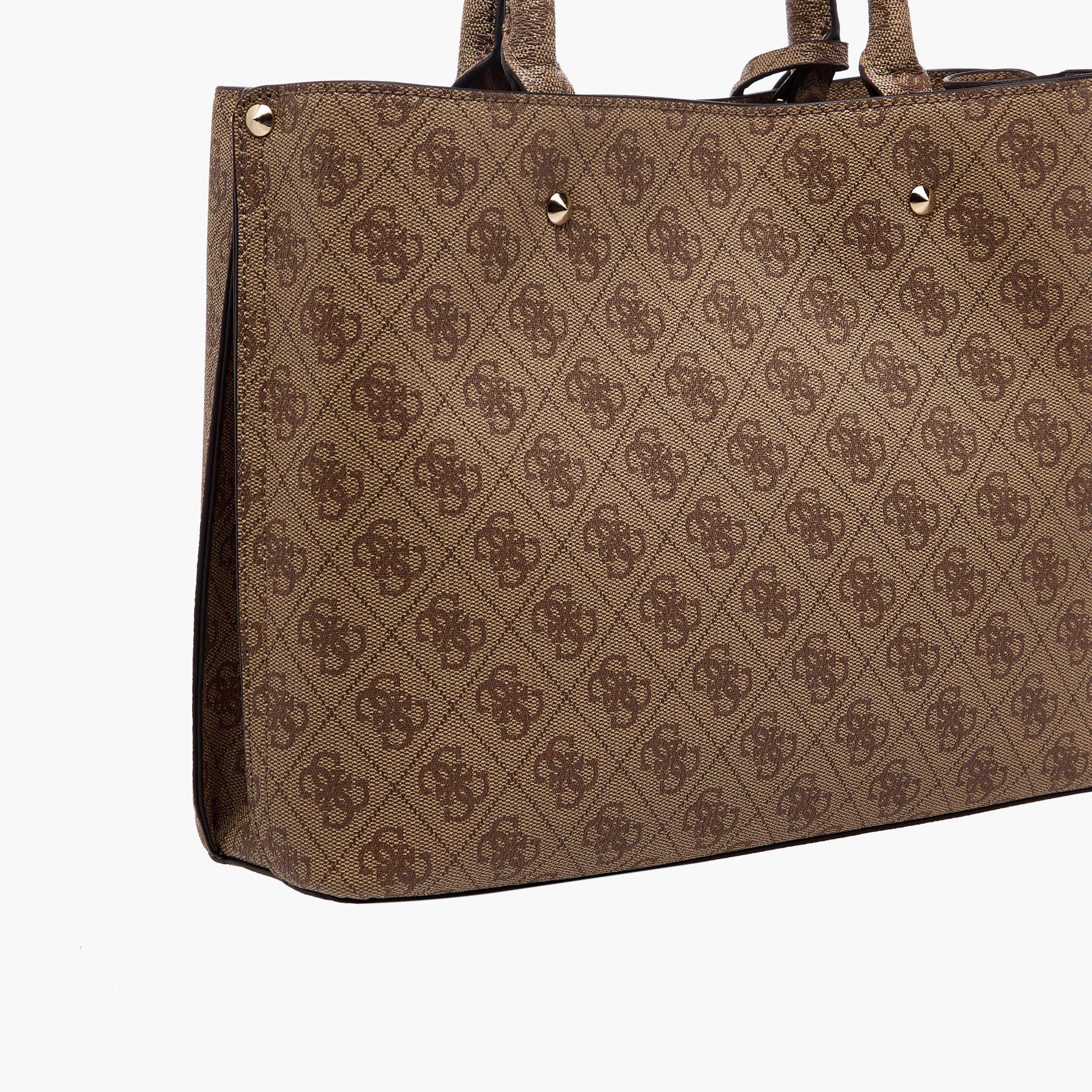 Guess Meridian II Monogram Texture Tote Bag with Detachable Strap-women-bagsandwallets-handbags-image-6