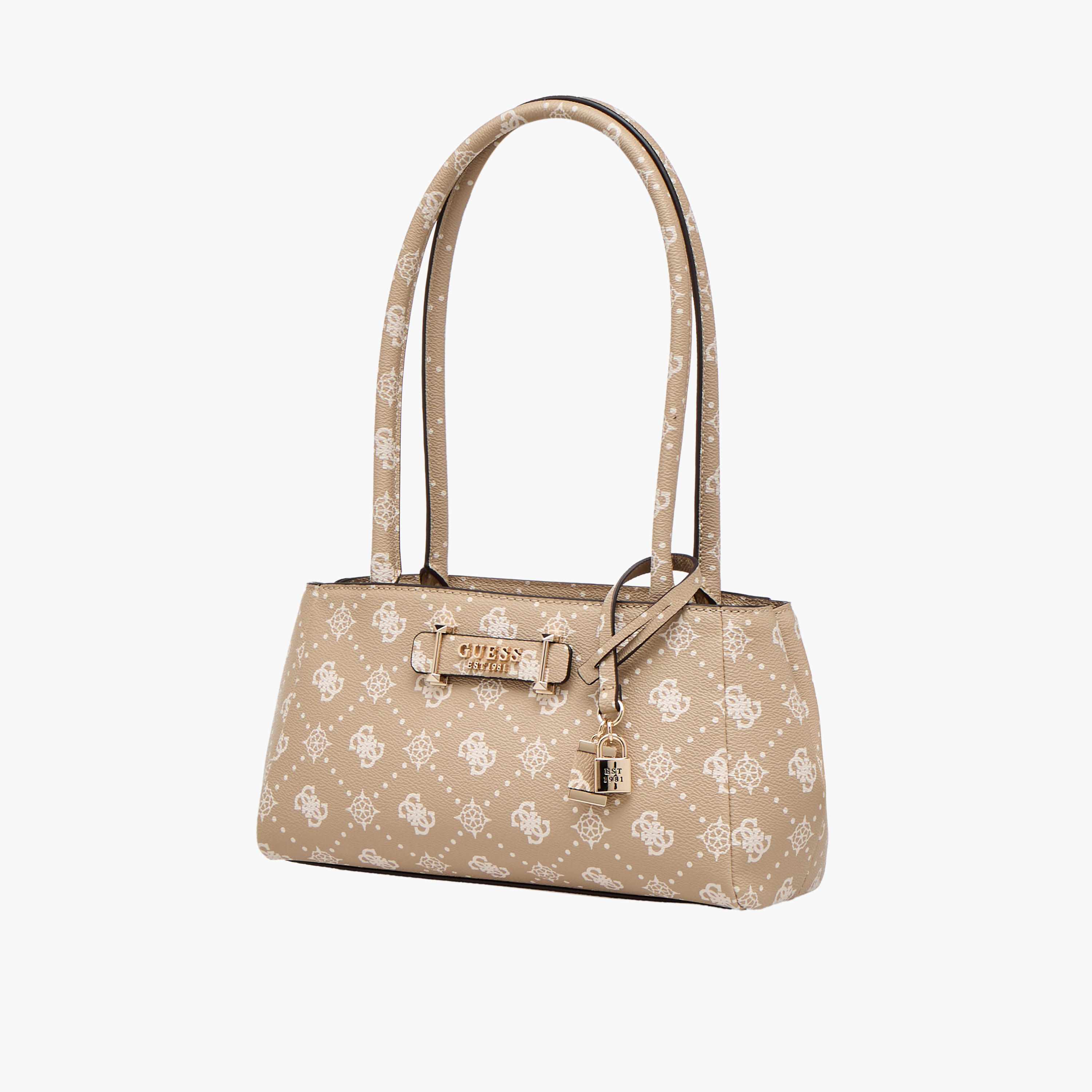 Guess Carrie Monogram Print Shoulder Bag with Zip Closure-women-bagsandwallets-handbags-image-3
