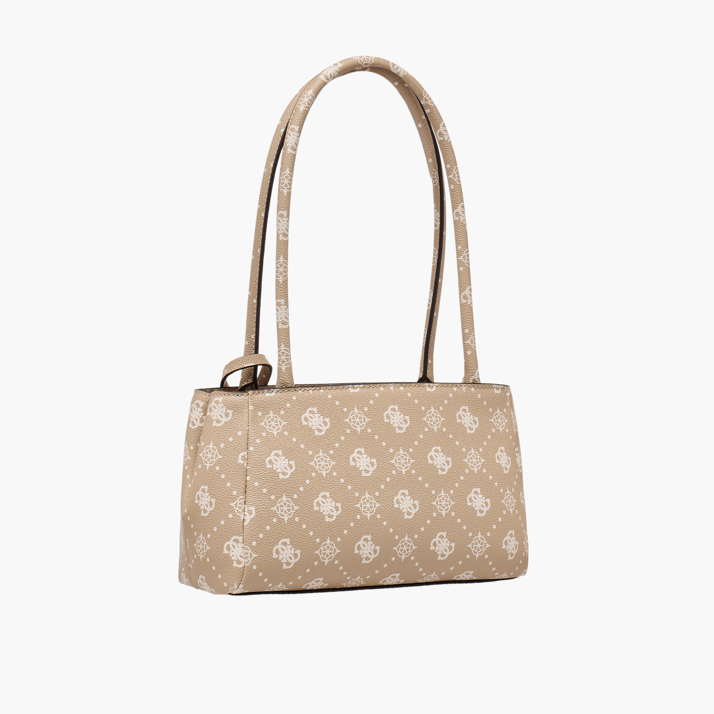 Guess Carrie Monogram Print Shoulder Bag with Zip Closure-women-bagsandwallets-handbags-image-4