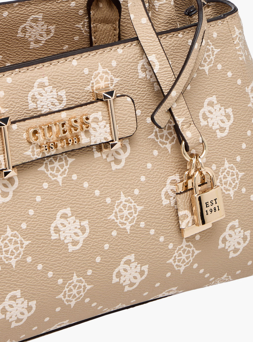 Guess Carrie Monogram Print Shoulder Bag with Zip Closure-women-bagsandwallets-handbags-image-5