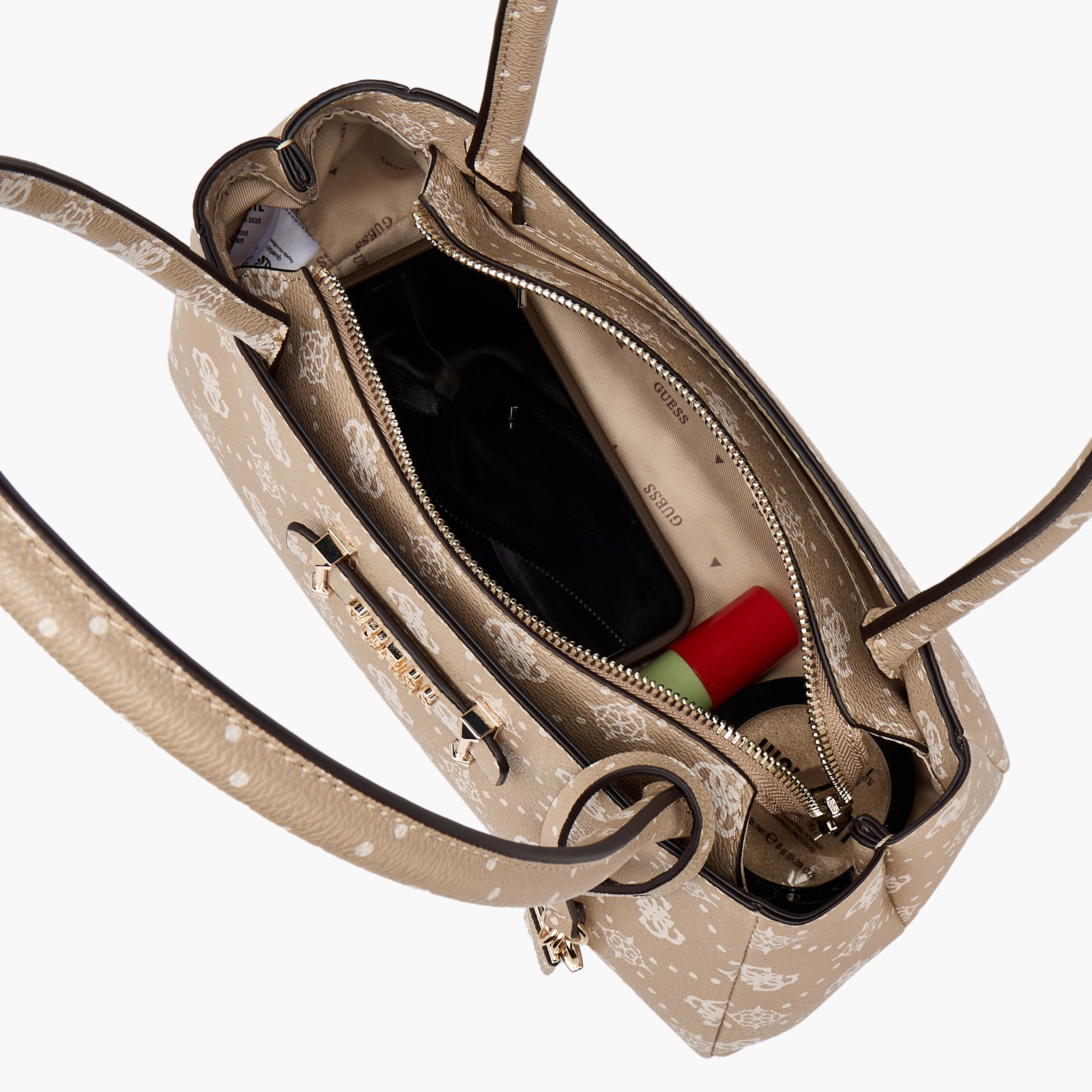 Guess Carrie Monogram Print Shoulder Bag with Zip Closure-women-bagsandwallets-handbags-image-8