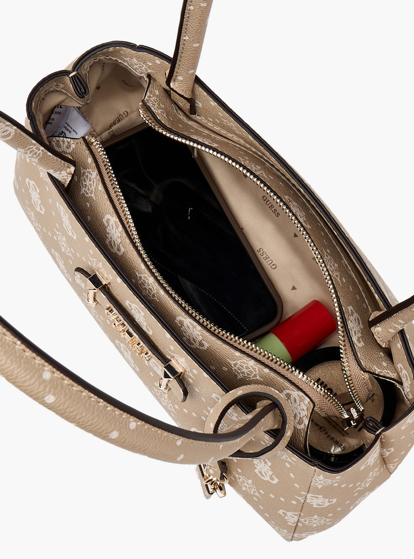 Guess Carrie Monogram Print Shoulder Bag with Zip Closure-women-bagsandwallets-handbags-image-8