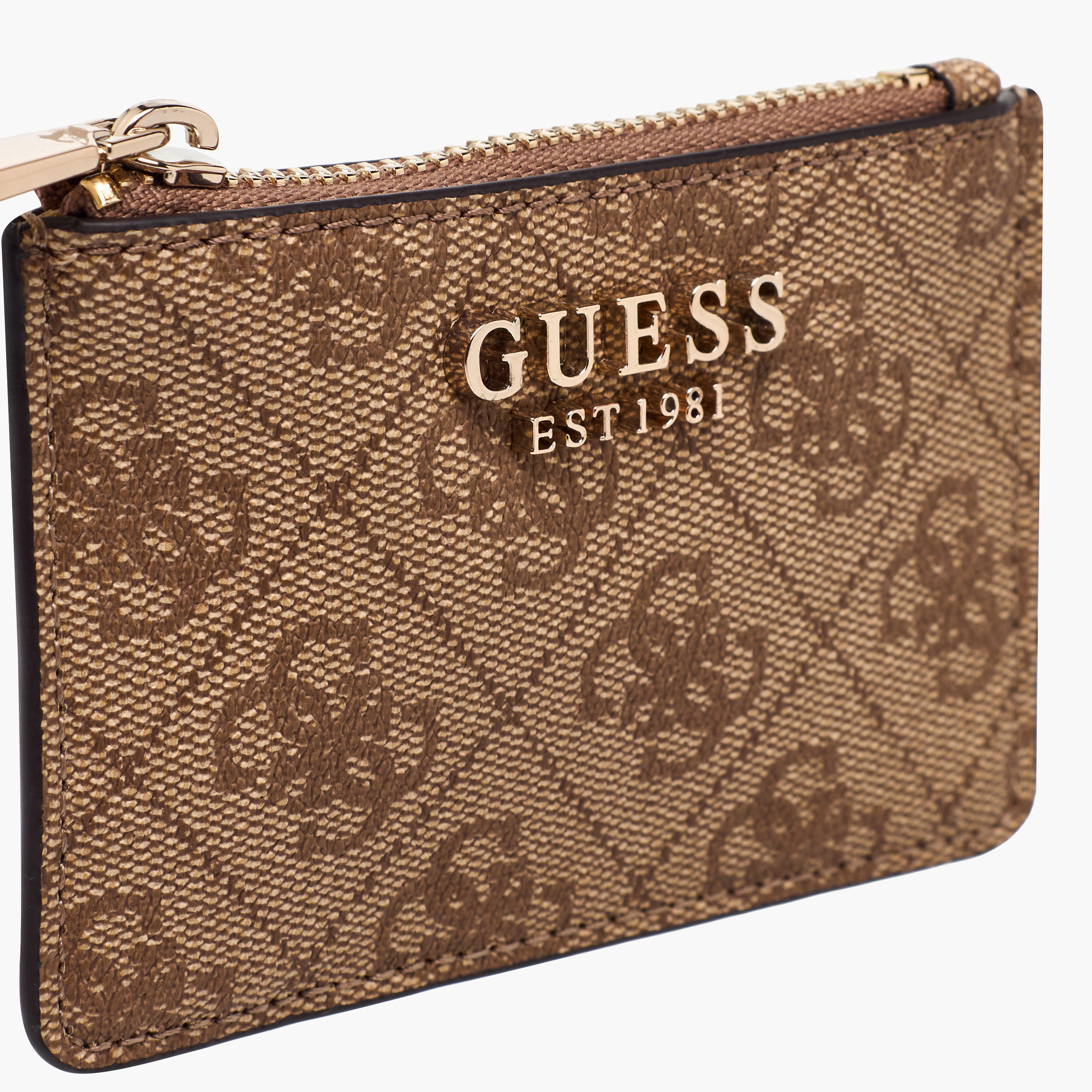 Guess Laurel II Monogram Texture Card Holder with Zip Closure-women-bagsandwallets-wallets-image-3