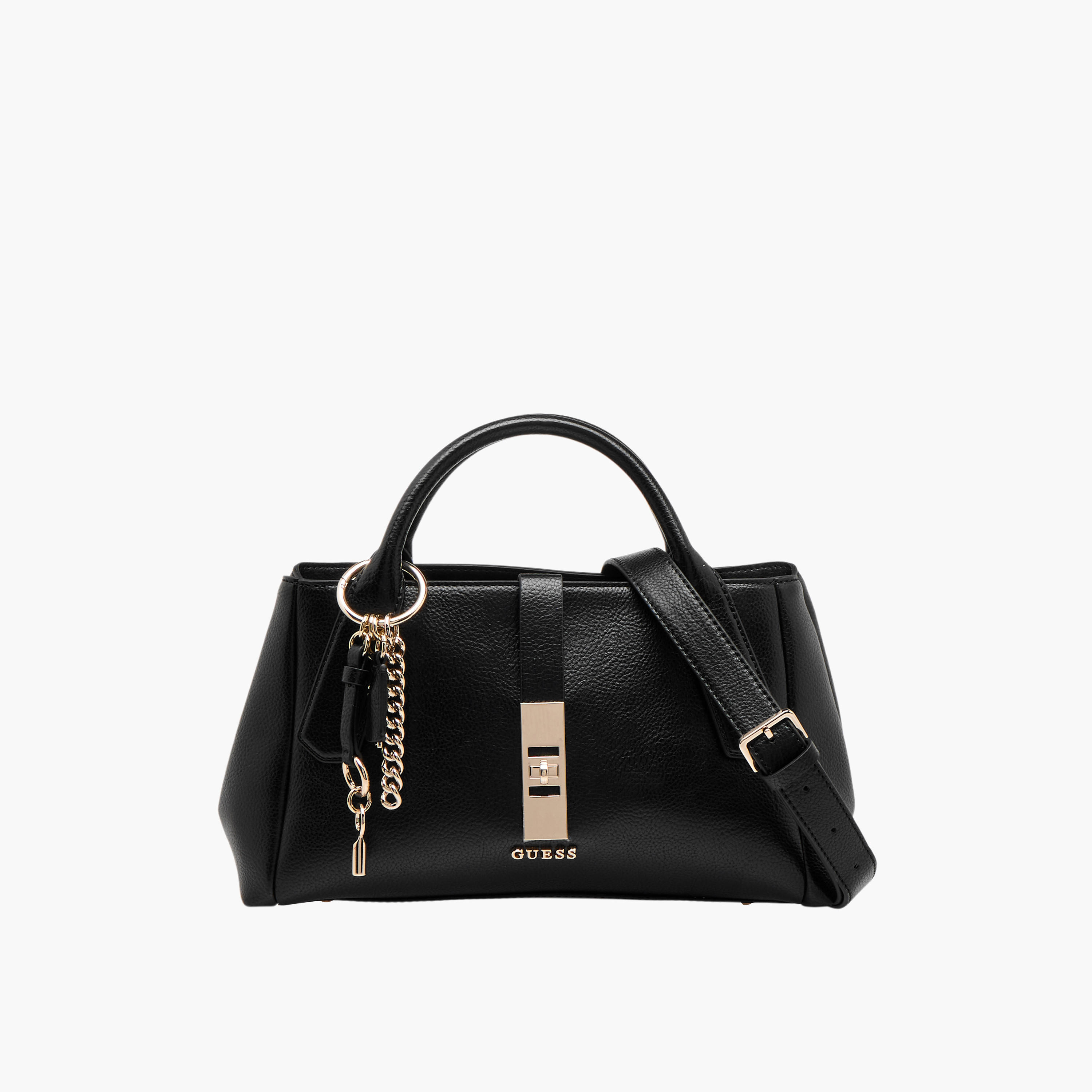 Guess Brooke Textured Satchel Bag with Detachable Strap-women-bagsandwallets-handbags-image-1