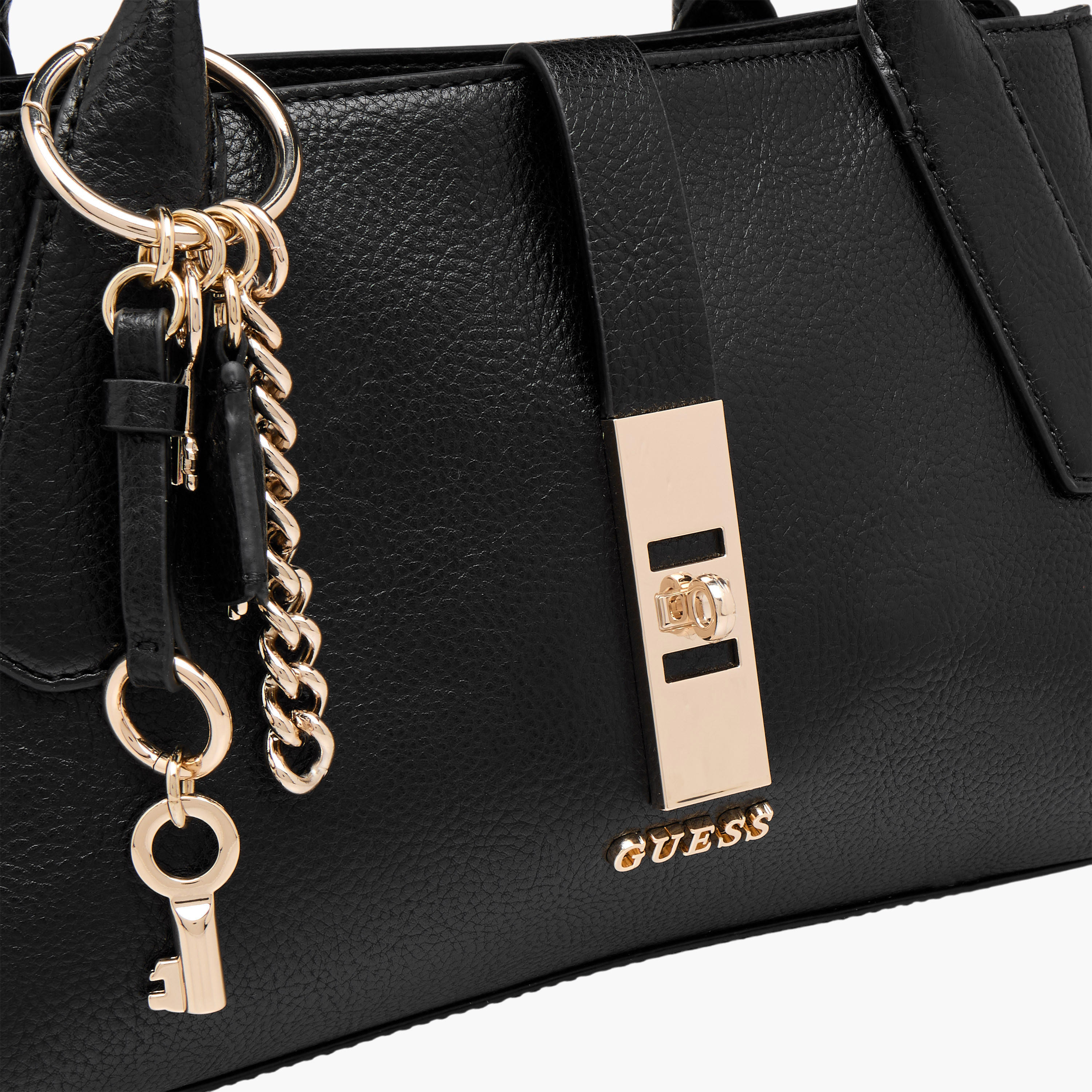 Guess Brooke Textured Satchel Bag with Detachable Strap-women-bagsandwallets-handbags-image-5