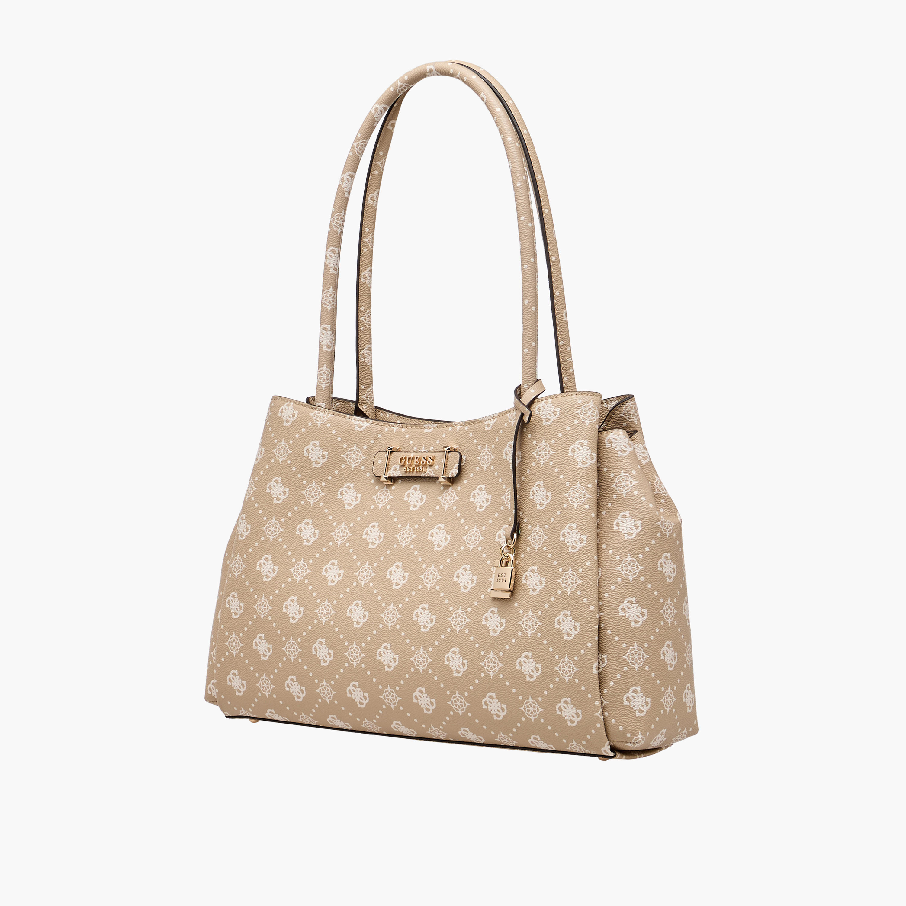 Guess Carrie Monogram Print Tote Bag with Double Handle-women-bagsandwallets-handbags-image-3