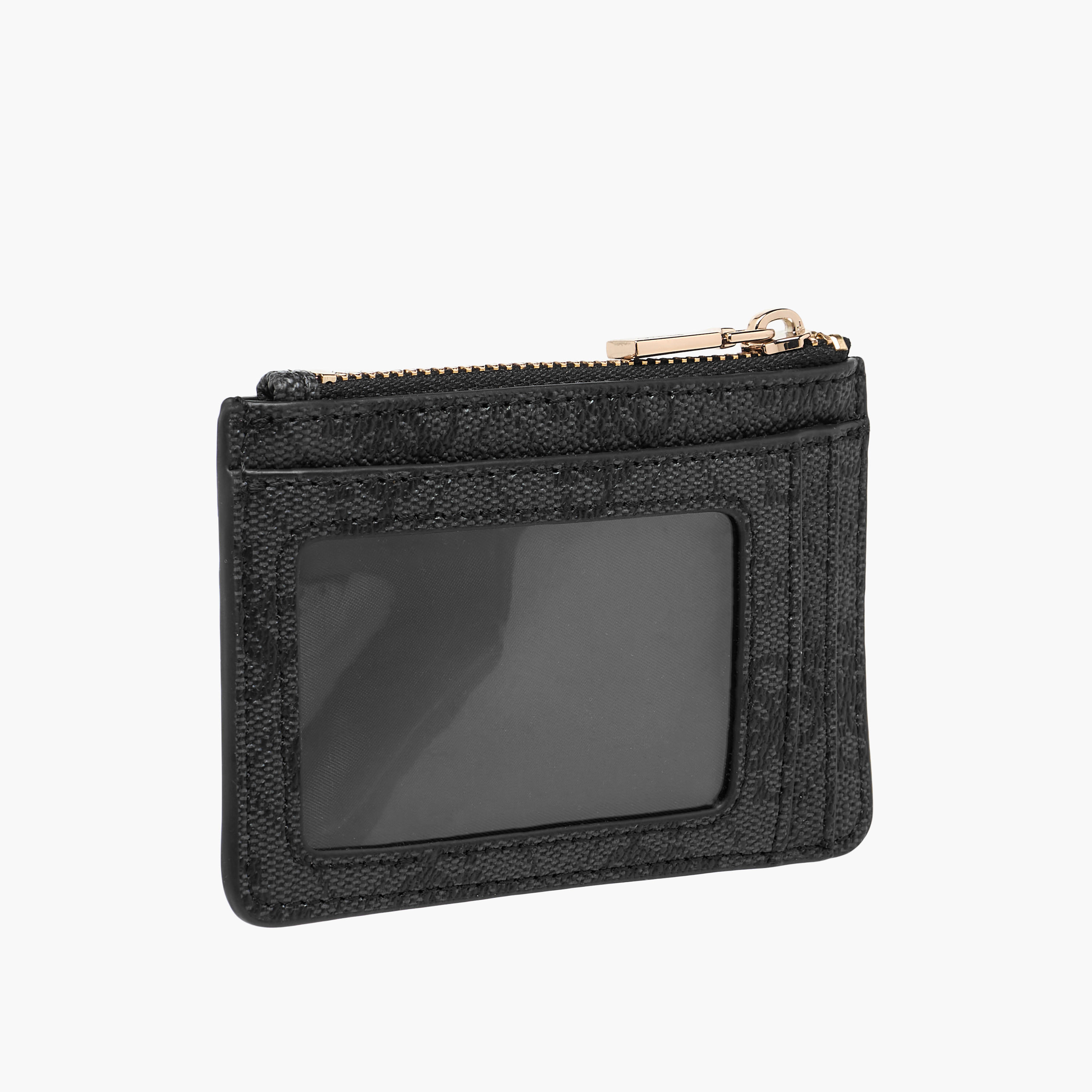 Guess Laurel II Monogram Print Card Holder with Zip Closure-women-bagsandwallets-handbags-image-2