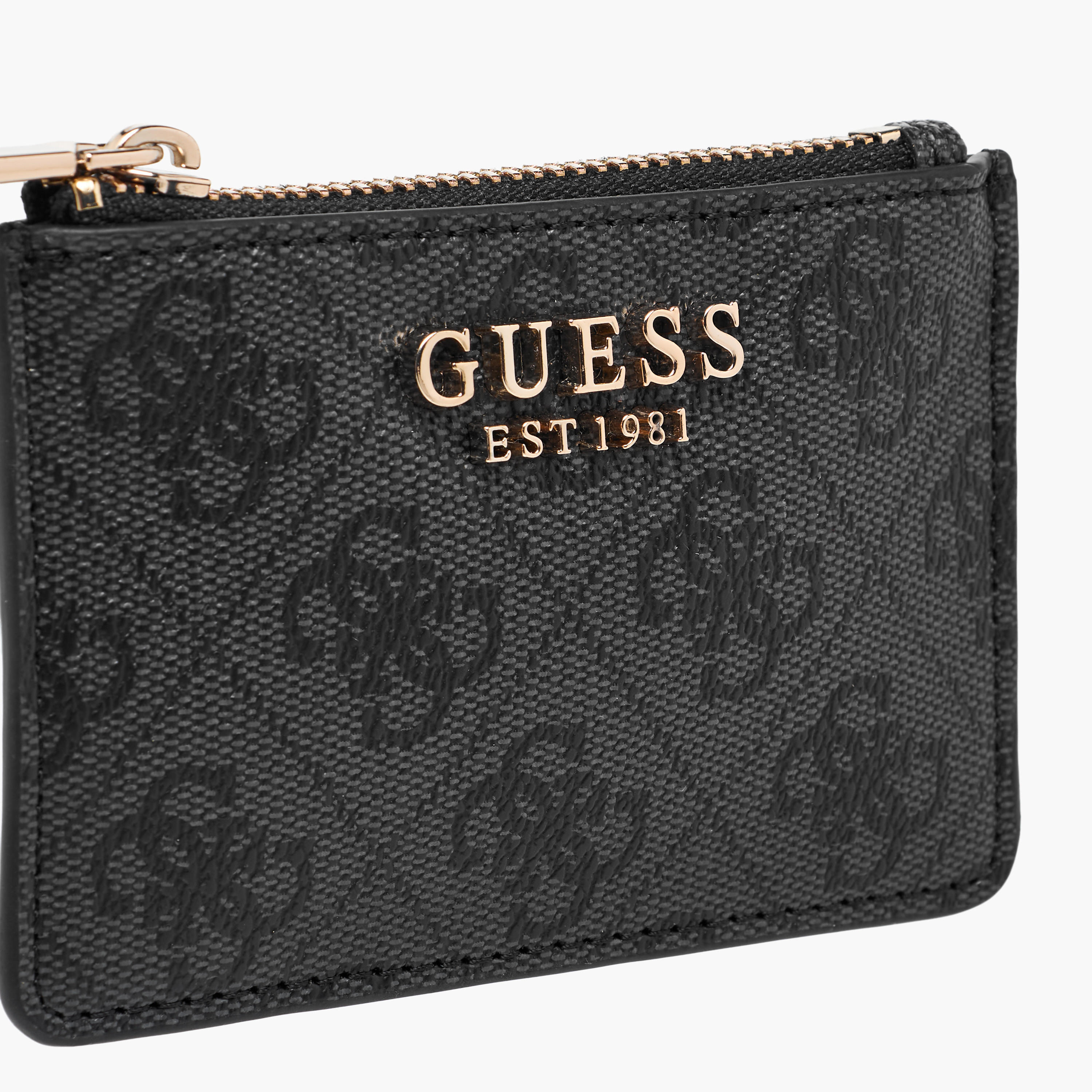 Guess Laurel II Monogram Print Card Holder with Zip Closure-women-bagsandwallets-handbags-image-3