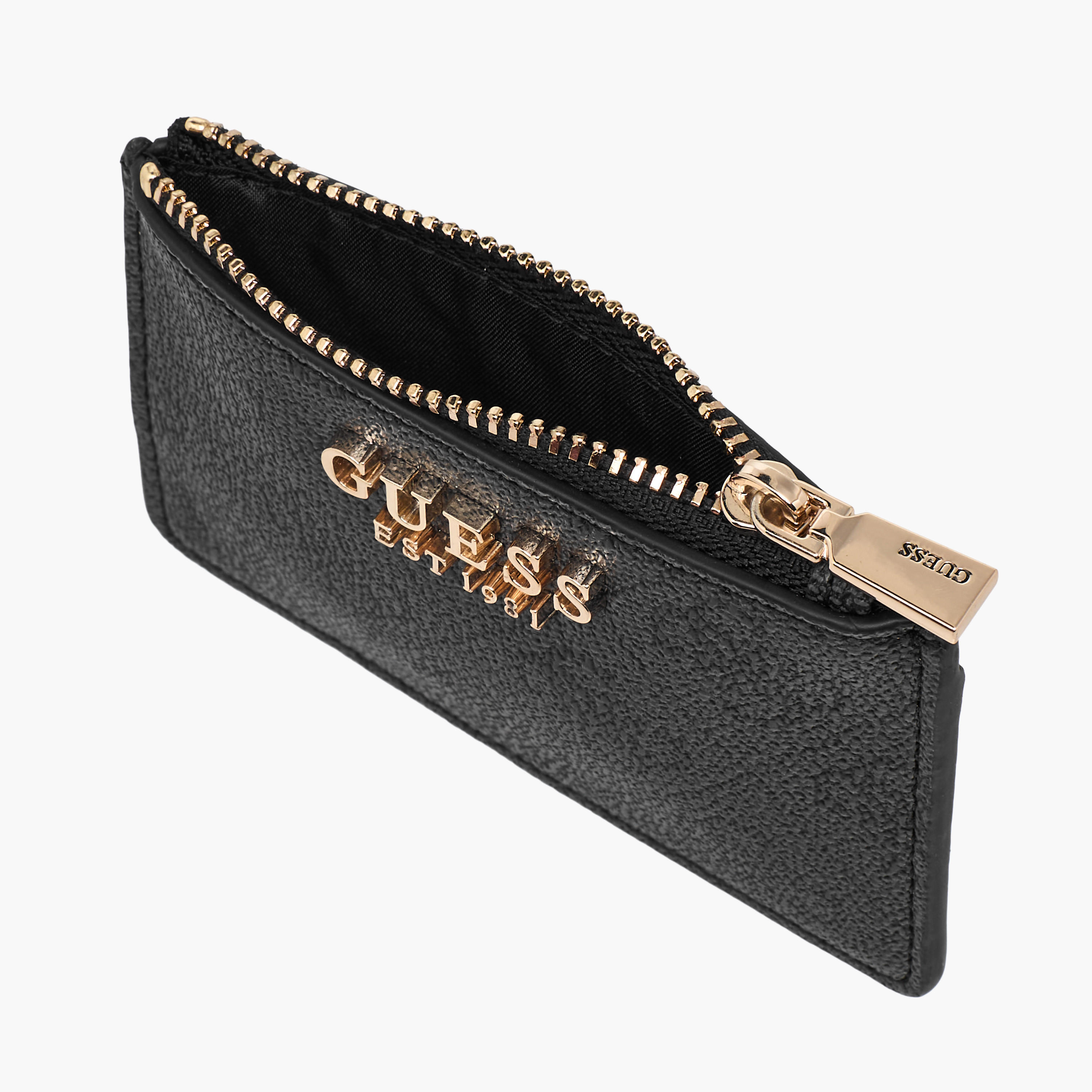 Guess Laurel II Monogram Print Card Holder with Zip Closure-women-bagsandwallets-handbags-image-5