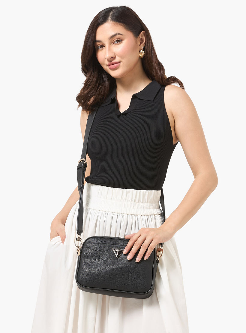 Guess Meridian II Textured Crossbody Bag with Detachable Strap-women-bagsandwallets-handbags-image-2