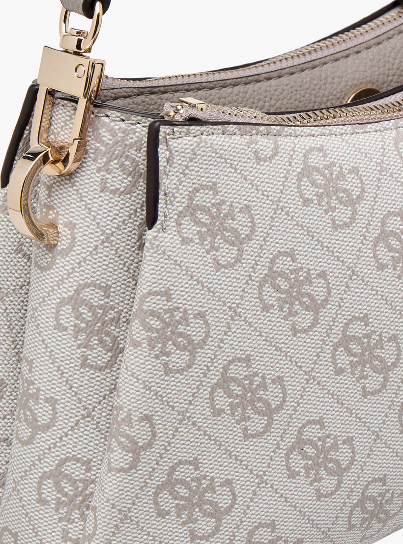 Guess Noelle II Monogram Texture Shoulder Bag with Detachable Strap-women-bagsandwallets-handbags-image-6