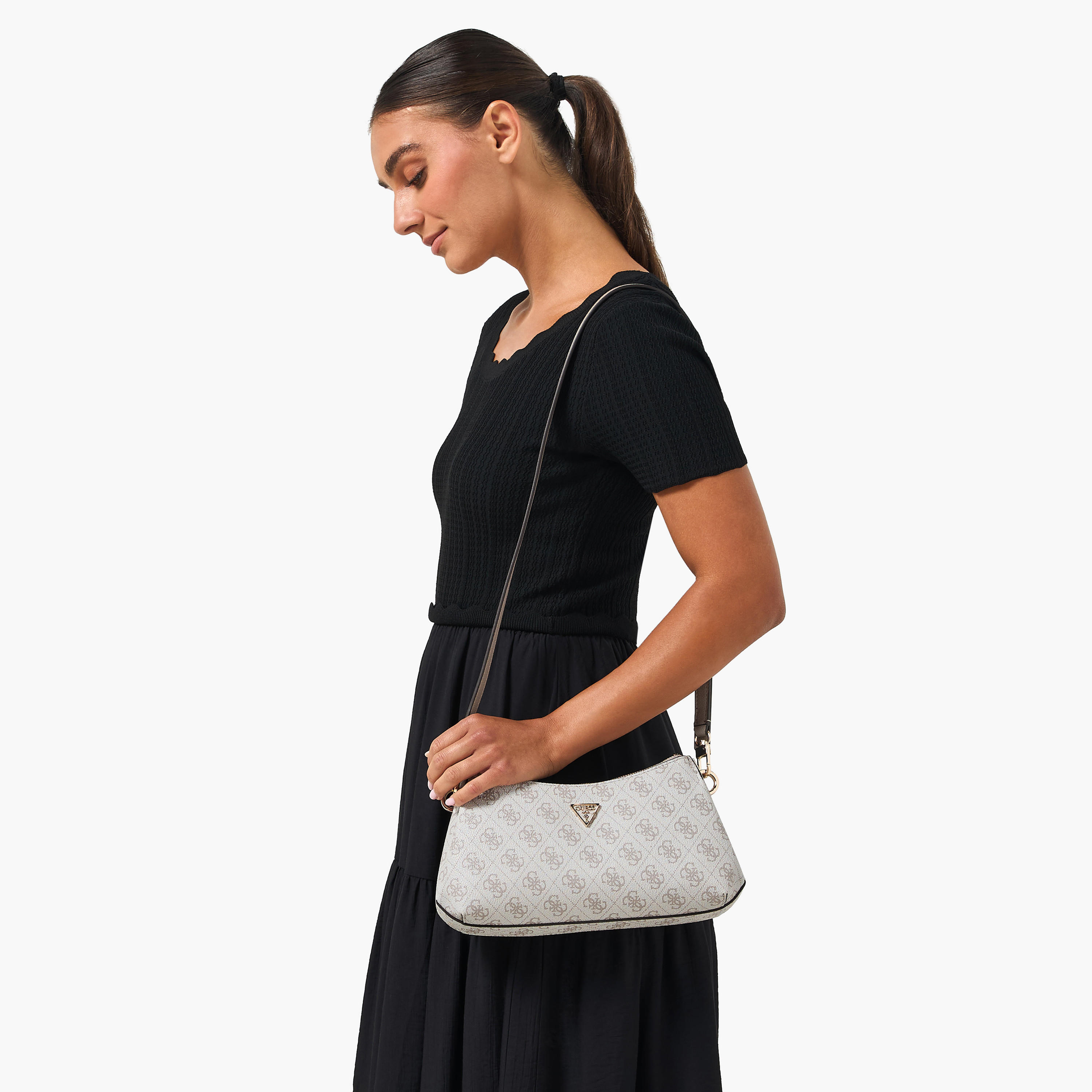 Guess Noelle II Monogram Texture Shoulder Bag with Detachable Strap-women-bagsandwallets-handbags-image-8