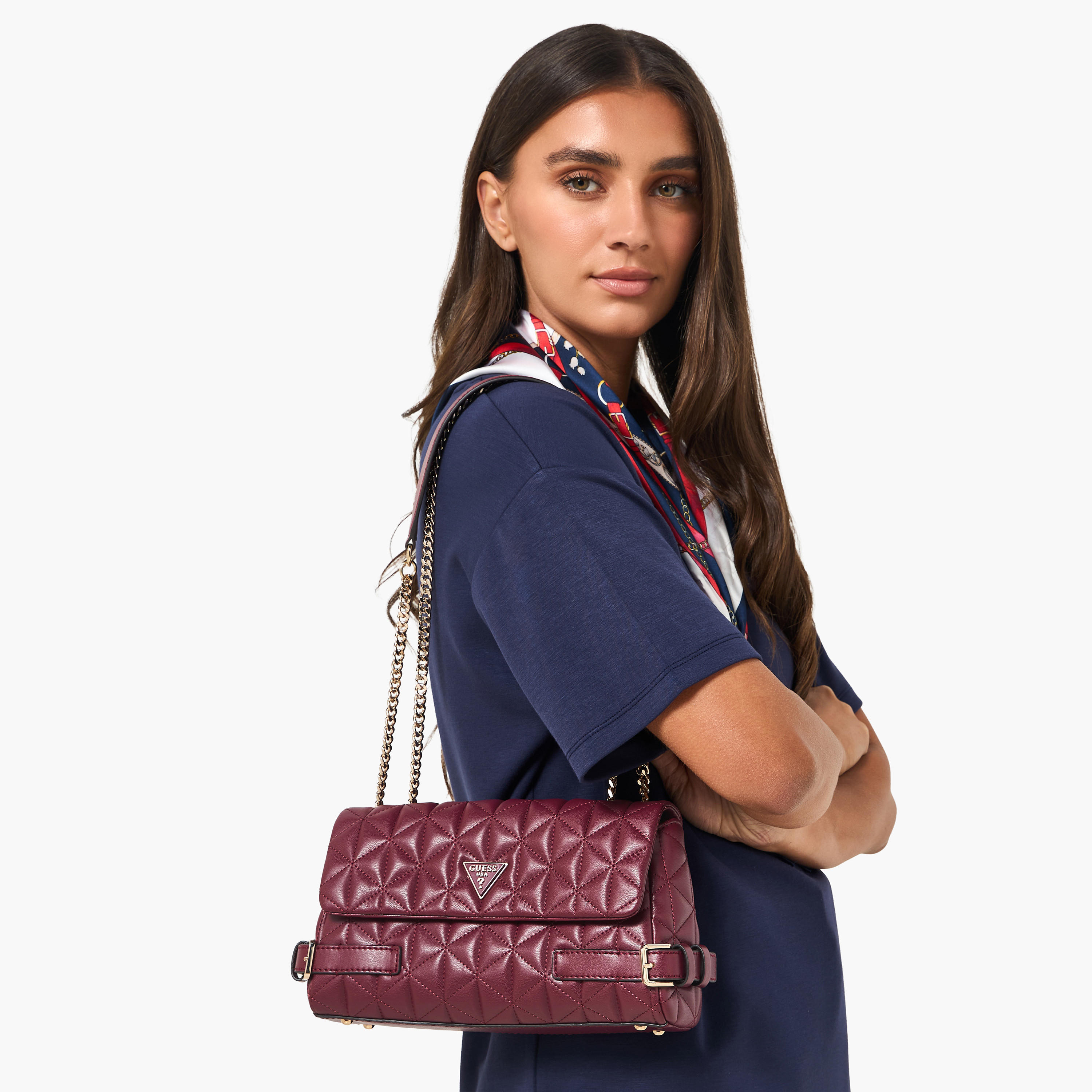 Guess Paisleigh Quilted Crossbody Bag with Flap Closure-women-bagsandwallets-handbags-image-2