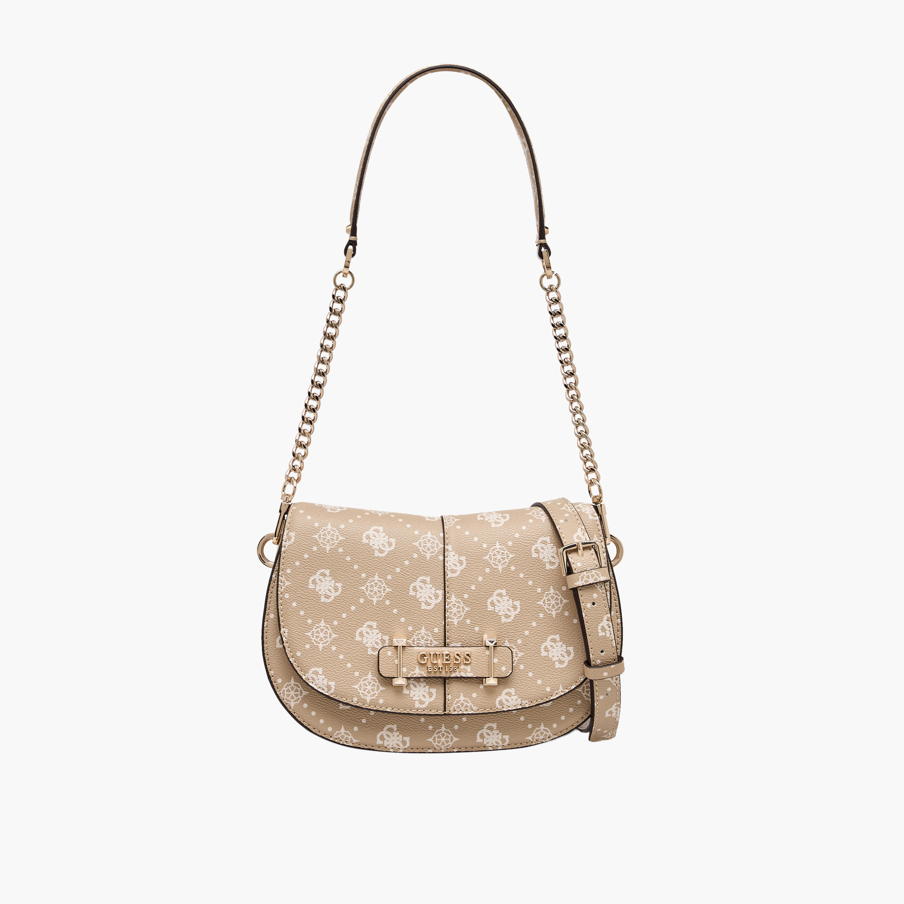 Guess Carrie Printed Crossbody Bag with Button Closure-women-bagsandwallets-handbags-image-1