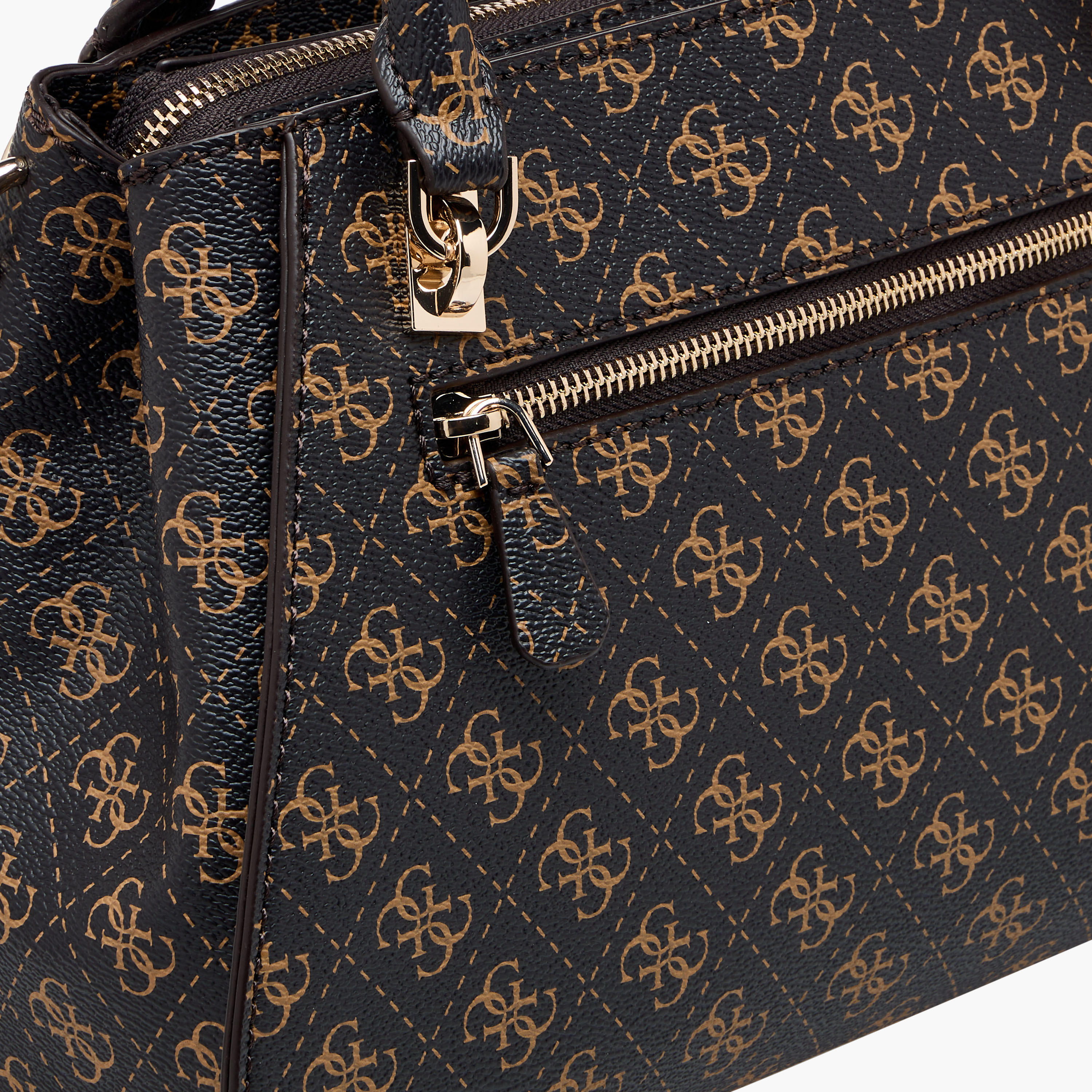 Guess Noelle II Monogram Print Satchel Bag with Detachable Strap-women-bagsandwallets-handbags-image-6