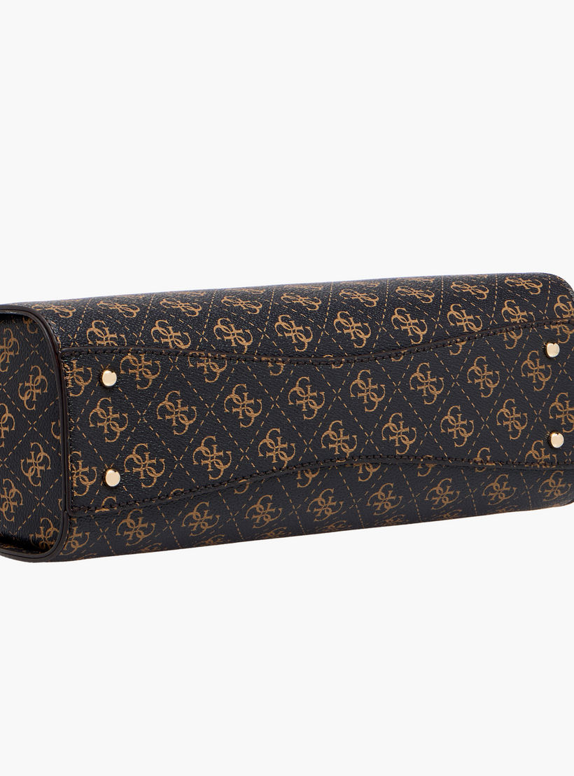 Guess Noelle II Monogram Print Satchel Bag with Detachable Strap-women-bagsandwallets-handbags-image-7