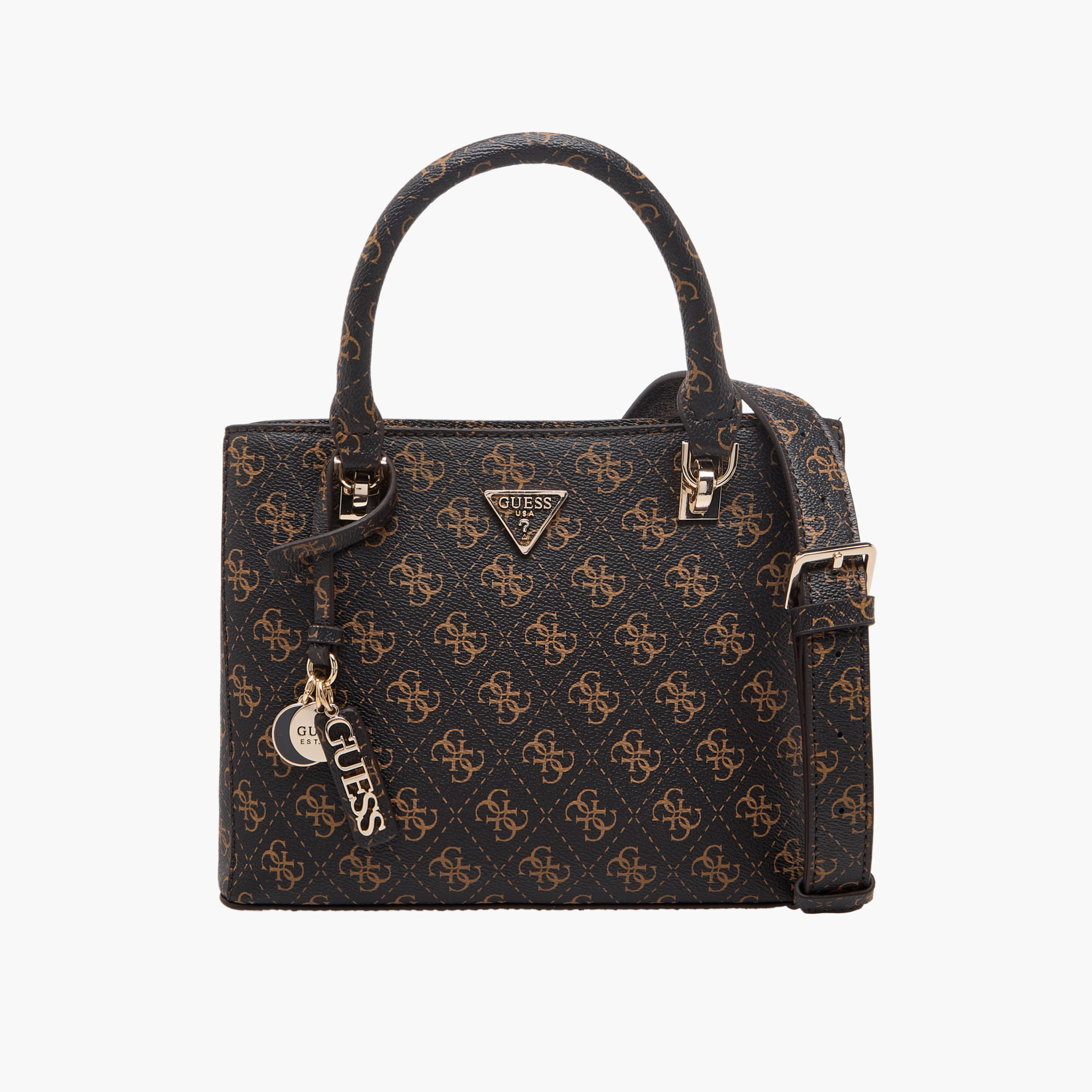 Guess Noelle II Monogram Print Crossbody Bag with Double Handle-women-bagsandwallets-handbags-image-1