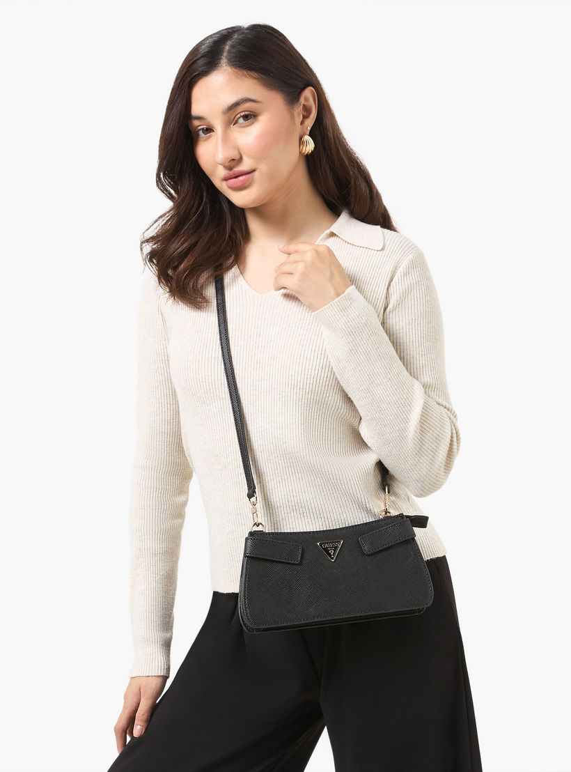 Guess Serenova Textured Crossbody Bag with Detachable Strap-women-bagsandwallets-handbags-image-2