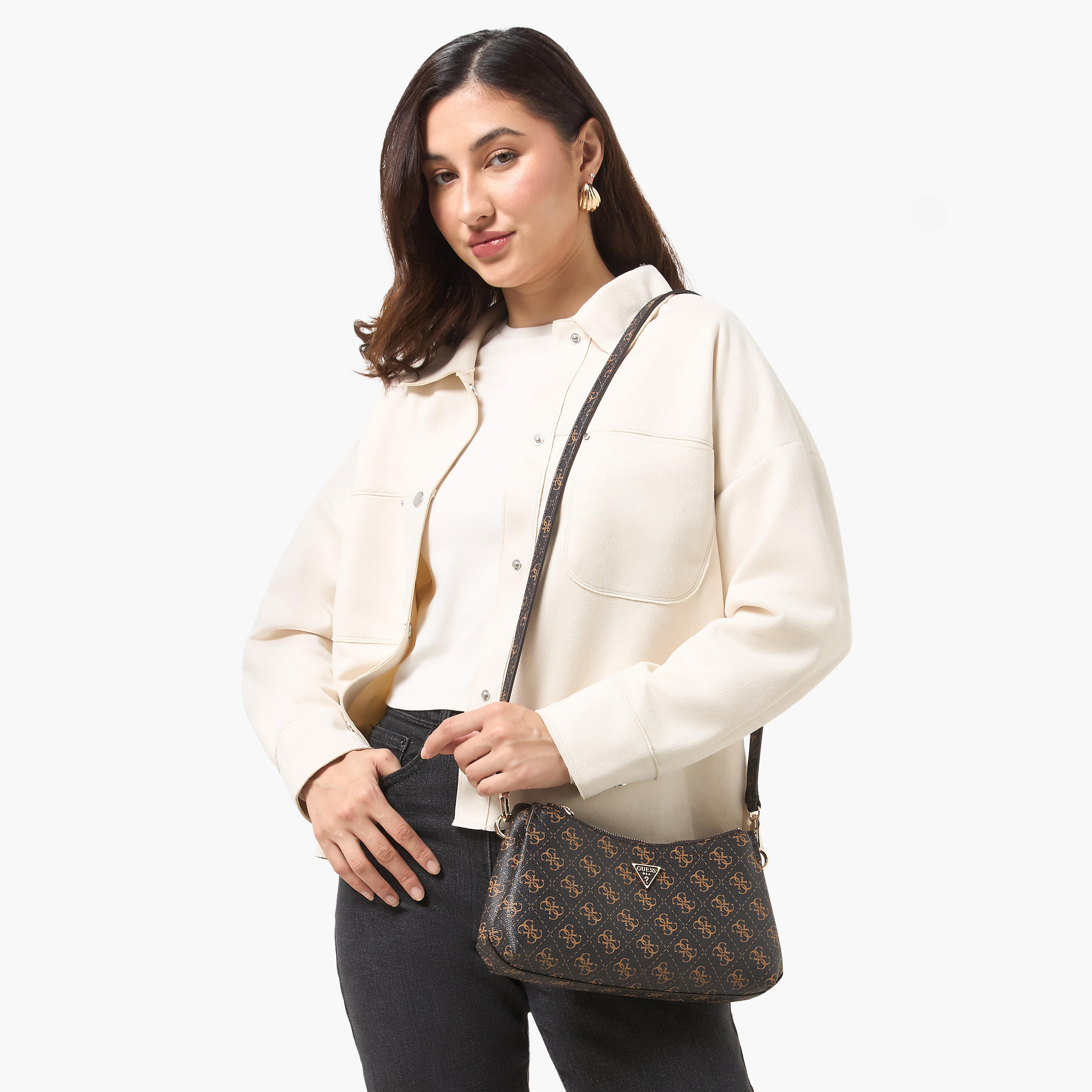 شنطة كتف بطبعات مونوجرام مع حزام قابل للفصل نويل II من جيس-women-bagsandwallets-handbags-image-2