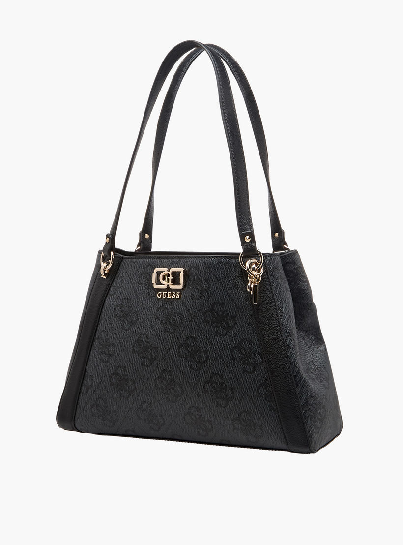 Guess Karnilla Monogram Print Tote Bag with Double Handle-women-bagsandwallets-handbags-image-3