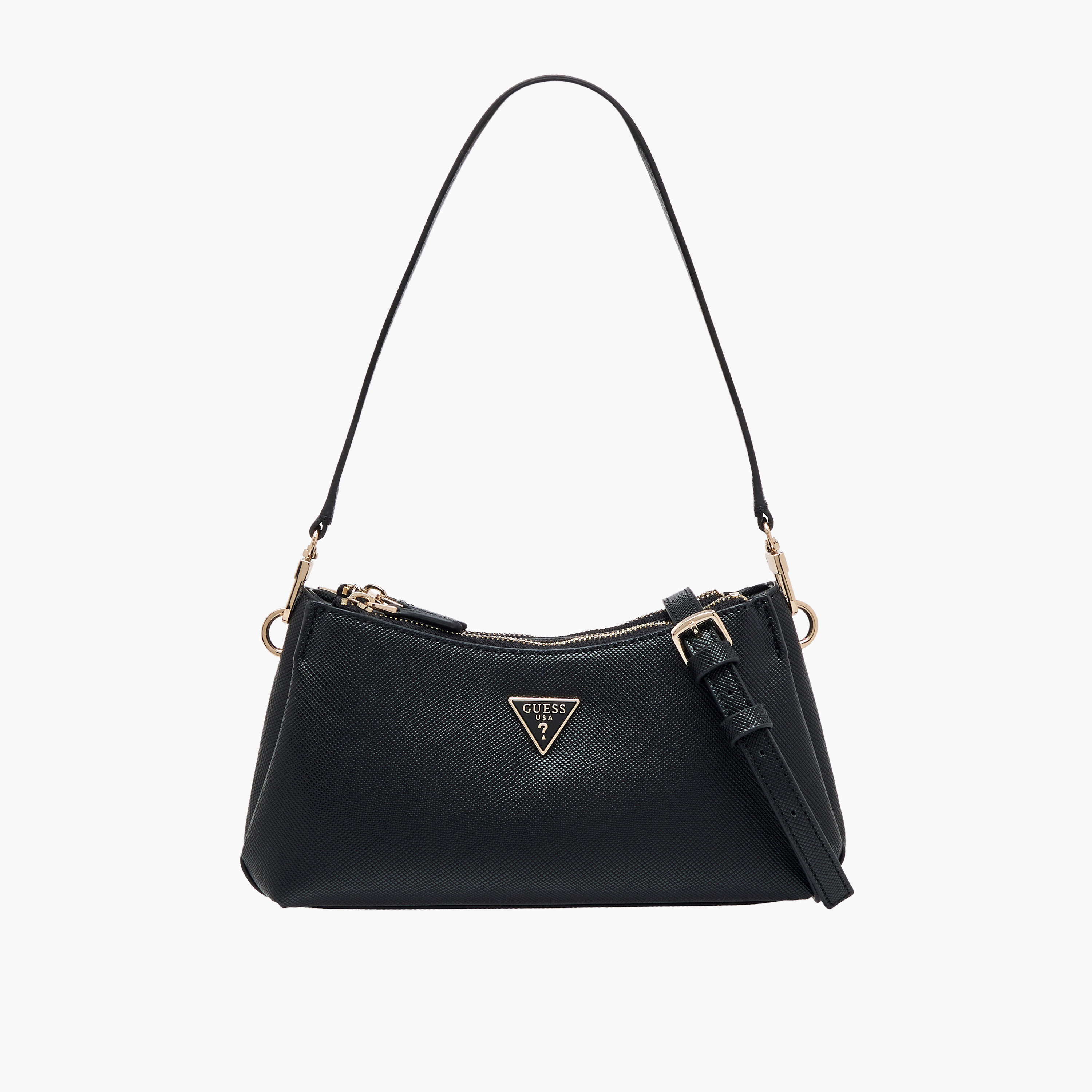 Guess Noelle II Textured Shoulder Bag with Zip Closure-women-bagsandwallets-handbags-image-1
